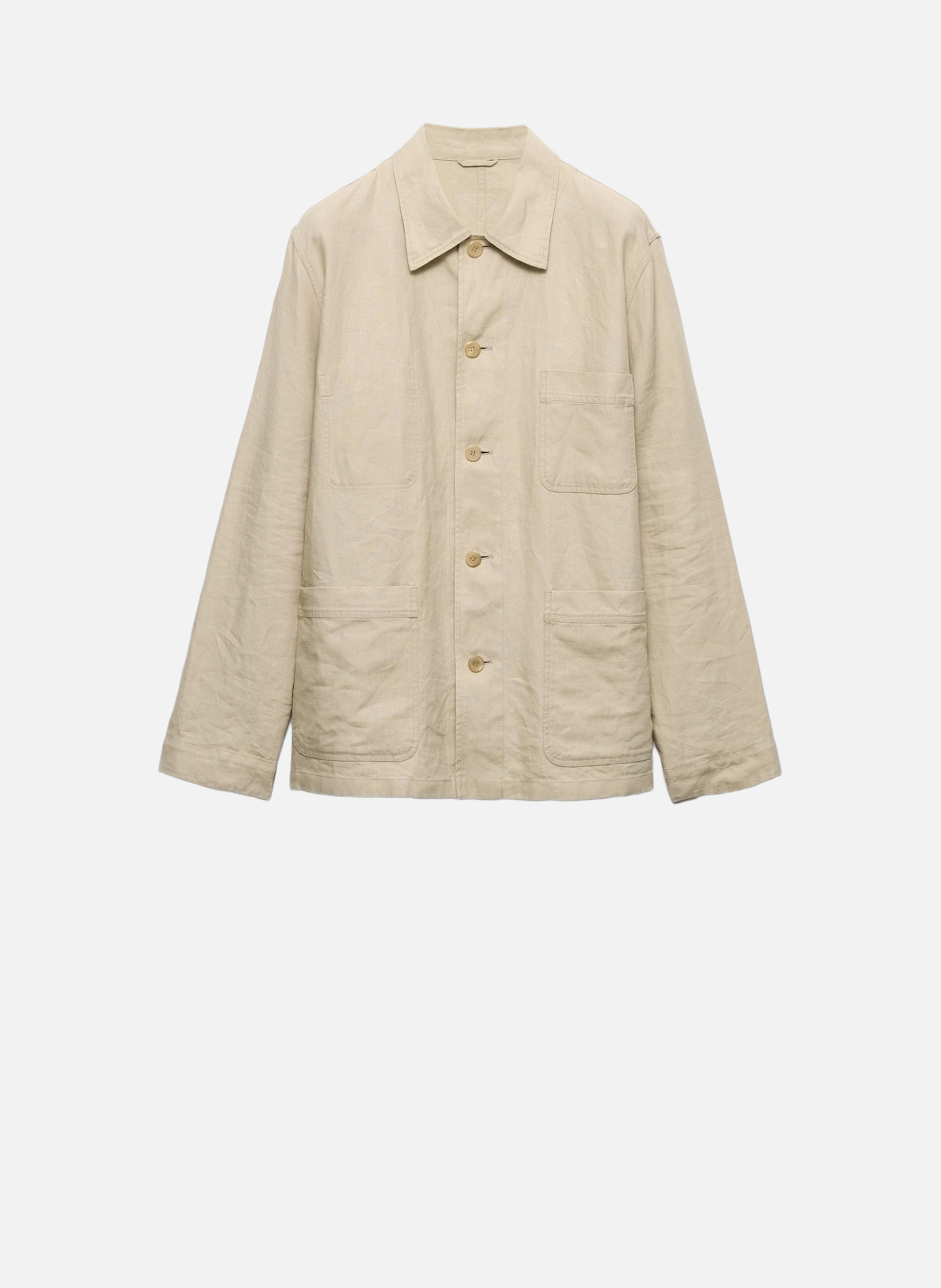 Veste droite en lin PRADA Beige