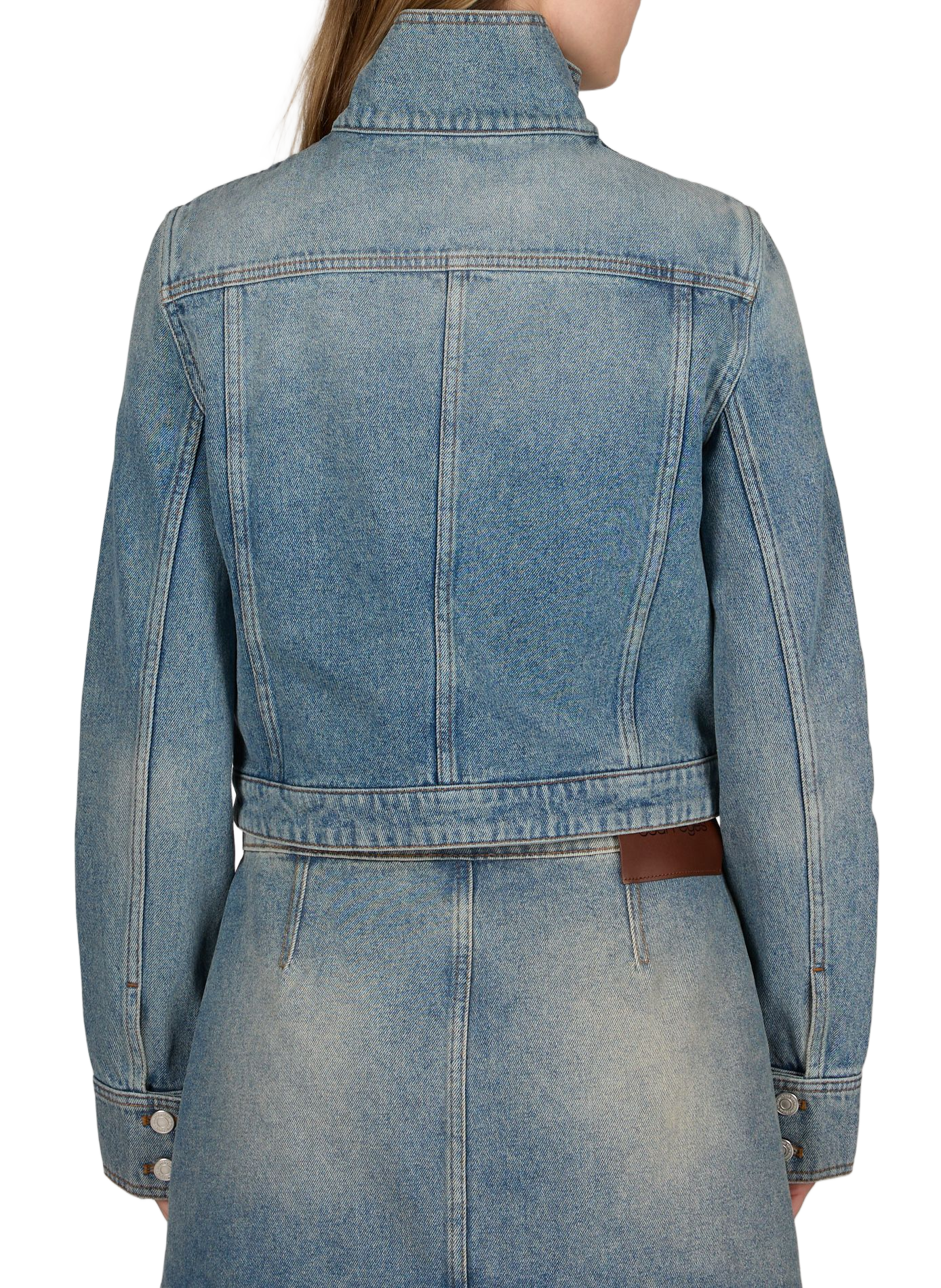 Denim blended cotton jacket COURRÈGES Blue