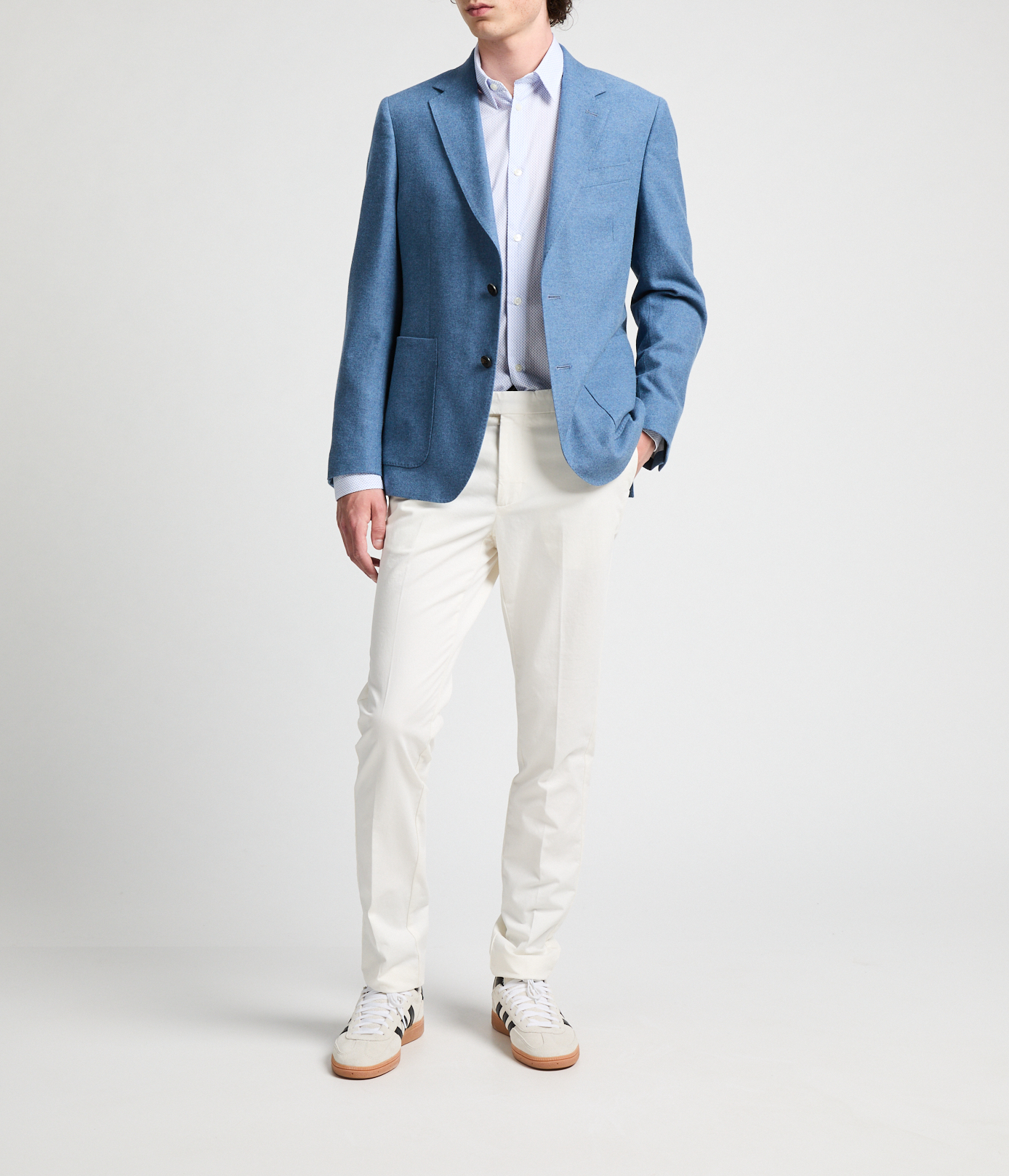 Chemise à motif en coton  AU PRINTEMPS PARIS Bleu