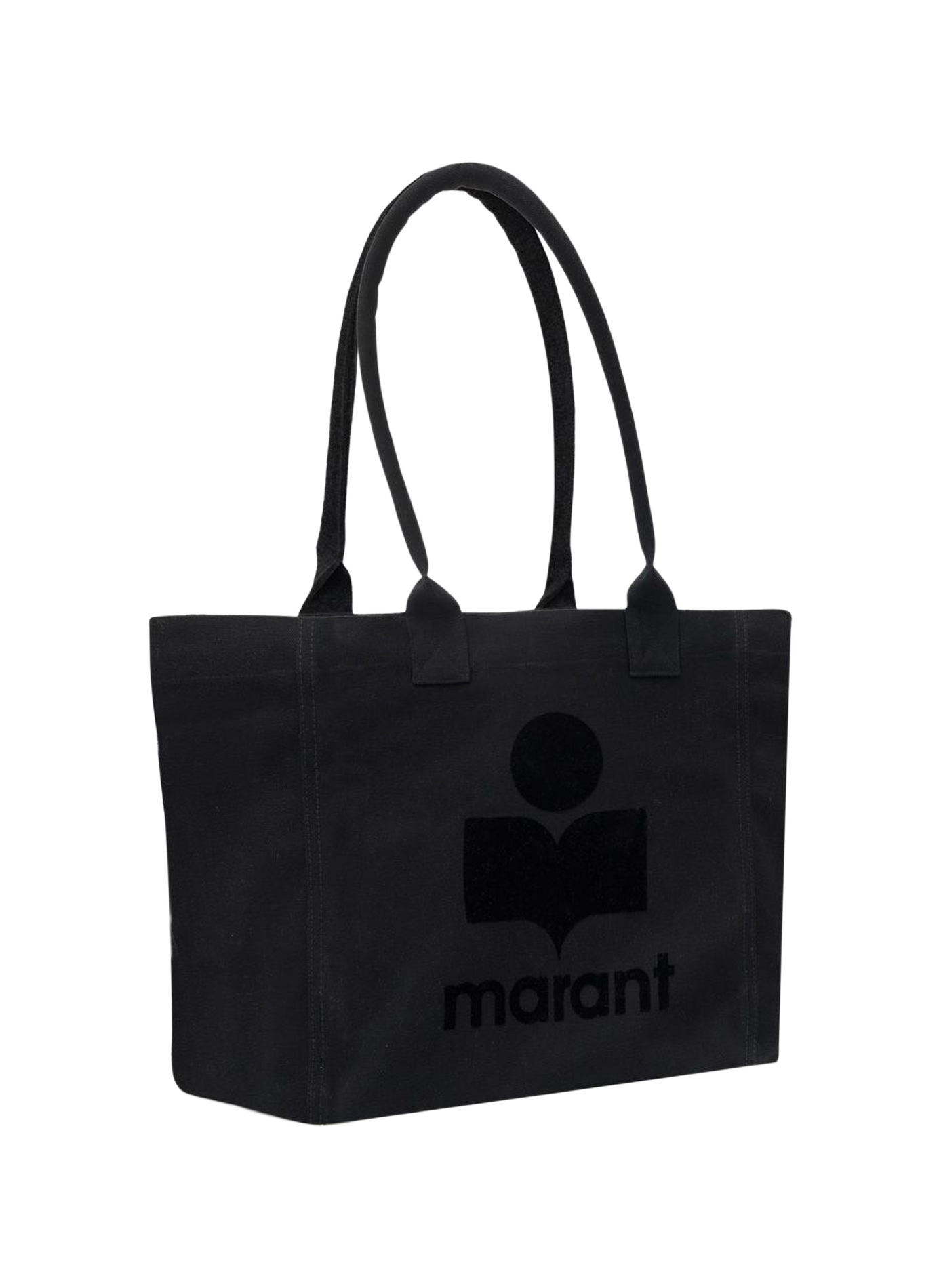 Yenky Zipped logo cotton tote bag ISABEL MARANT Black