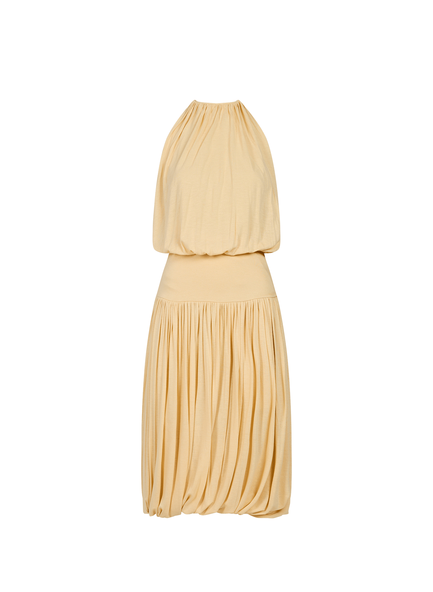 Robe froncée sans manches TOTEME Jaune