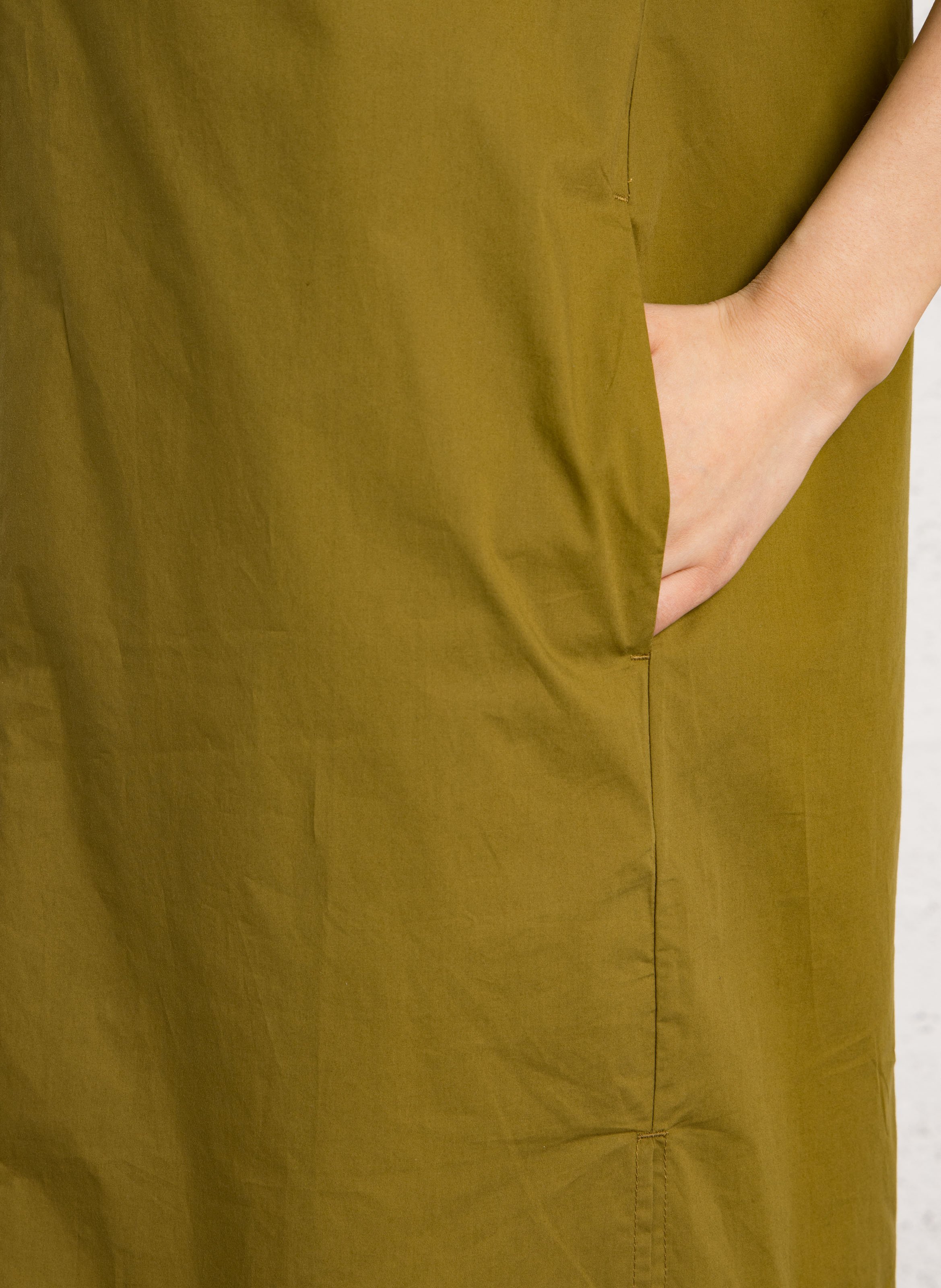 Robe midi en coton bio col rond ianni SOEUR Vert