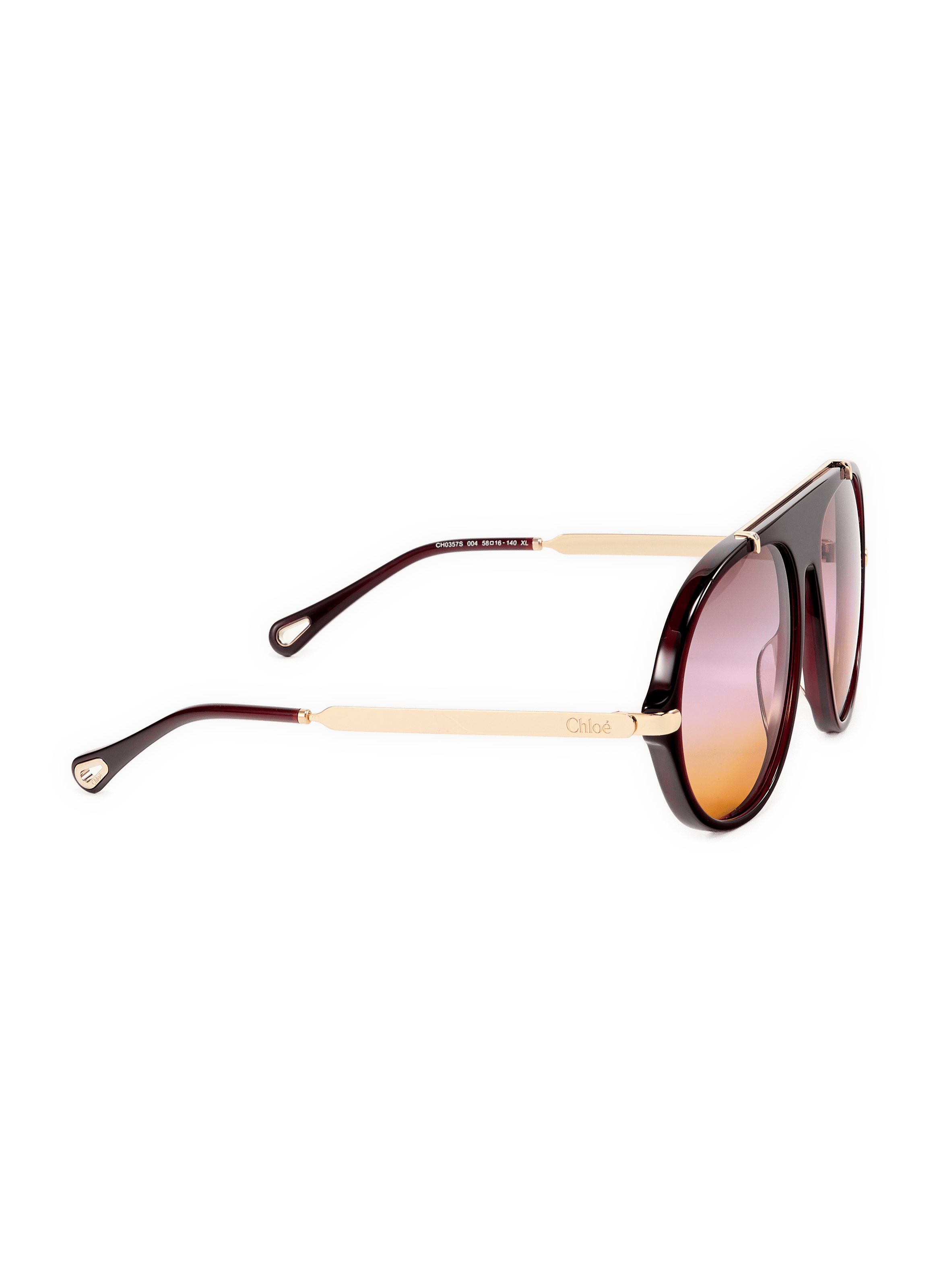 Aviator zonnebril van acetaat CHLOÉ Roze