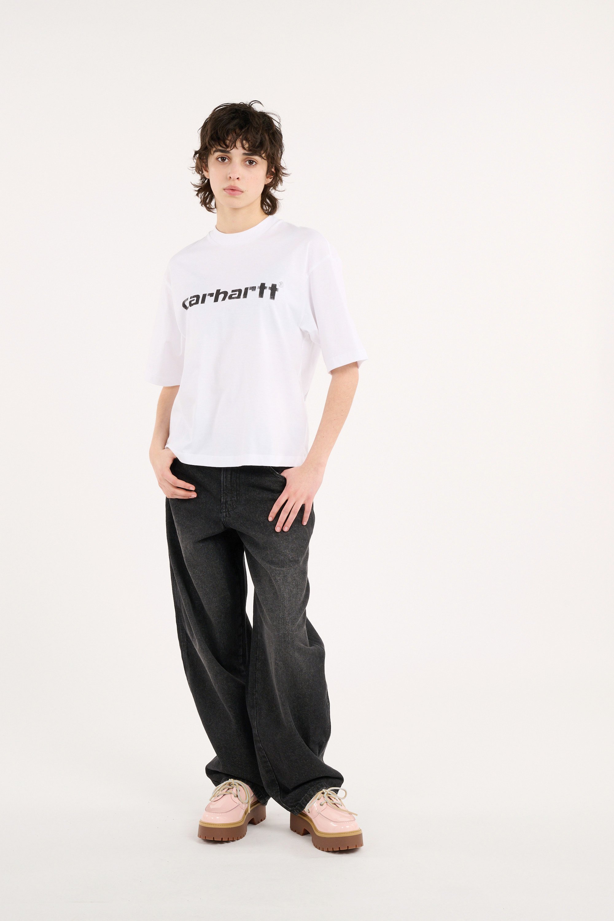 T-shirt w' s/s archive script t-shirt CARHARTT WIP Blanc