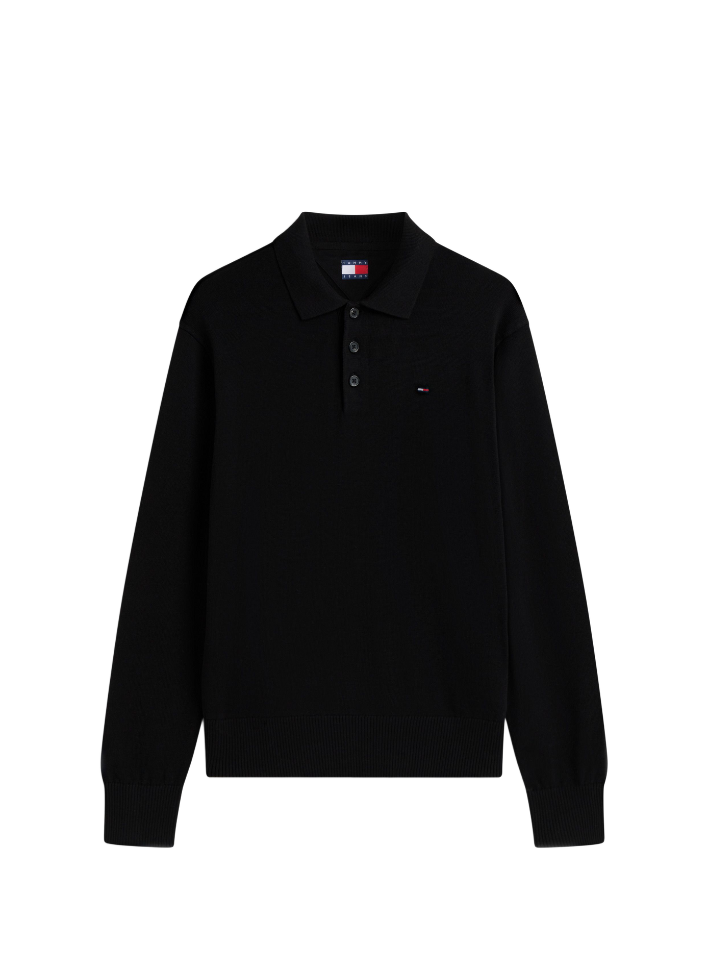 Long sleeve polo shirt TOMMY HILFIGER Black