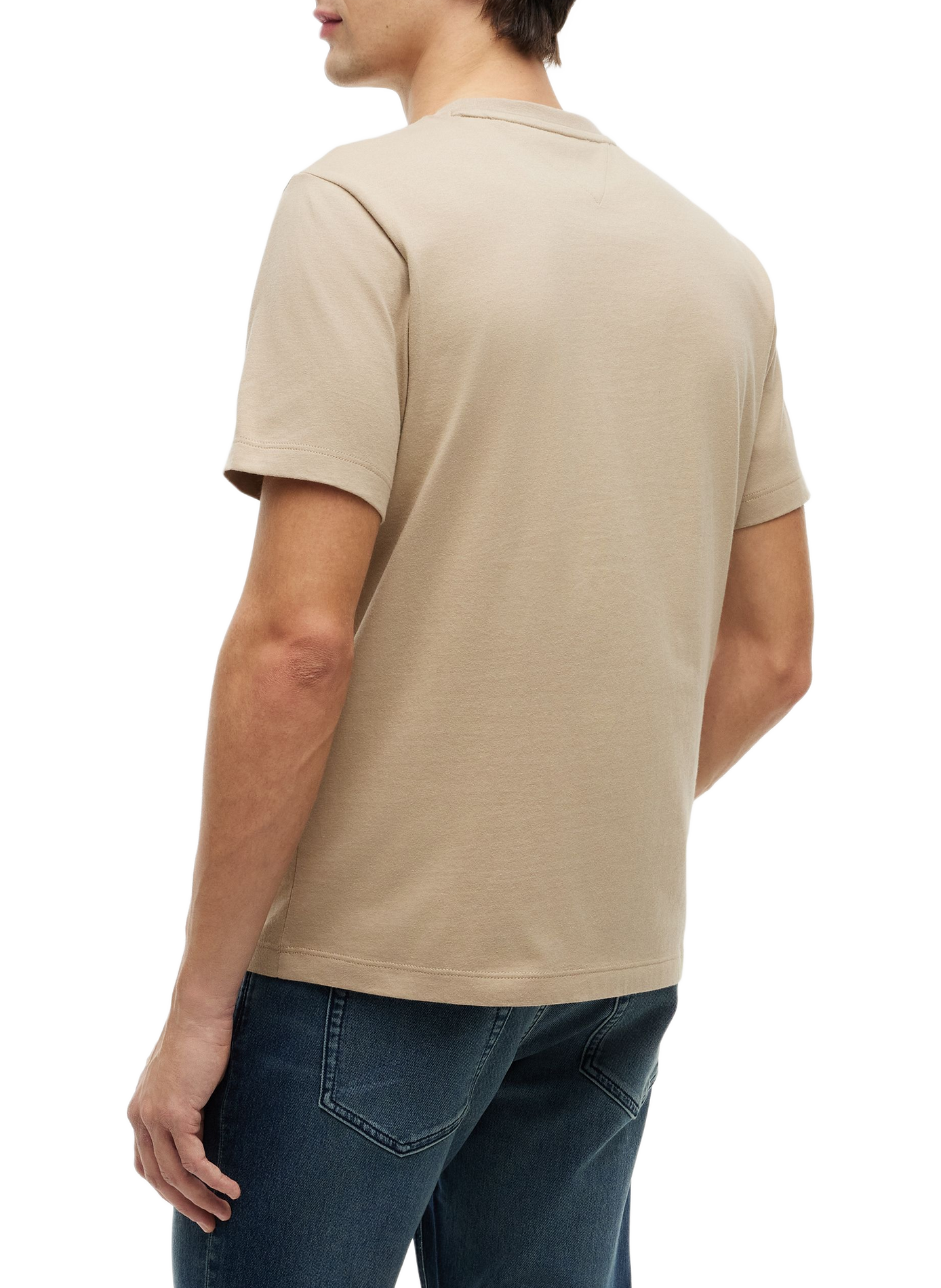 Round-neck cotton T-shirt | Beige TOMMY HILFIGER Men