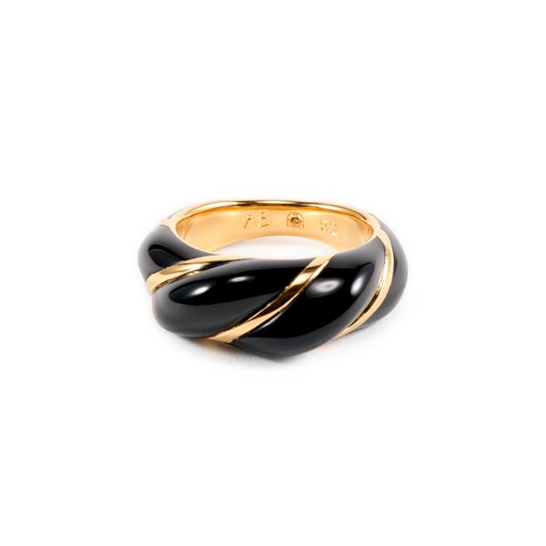 Bague torsadée Diana en laiton et plaqué or Bague torsadée Diana en laiton et plaqué or