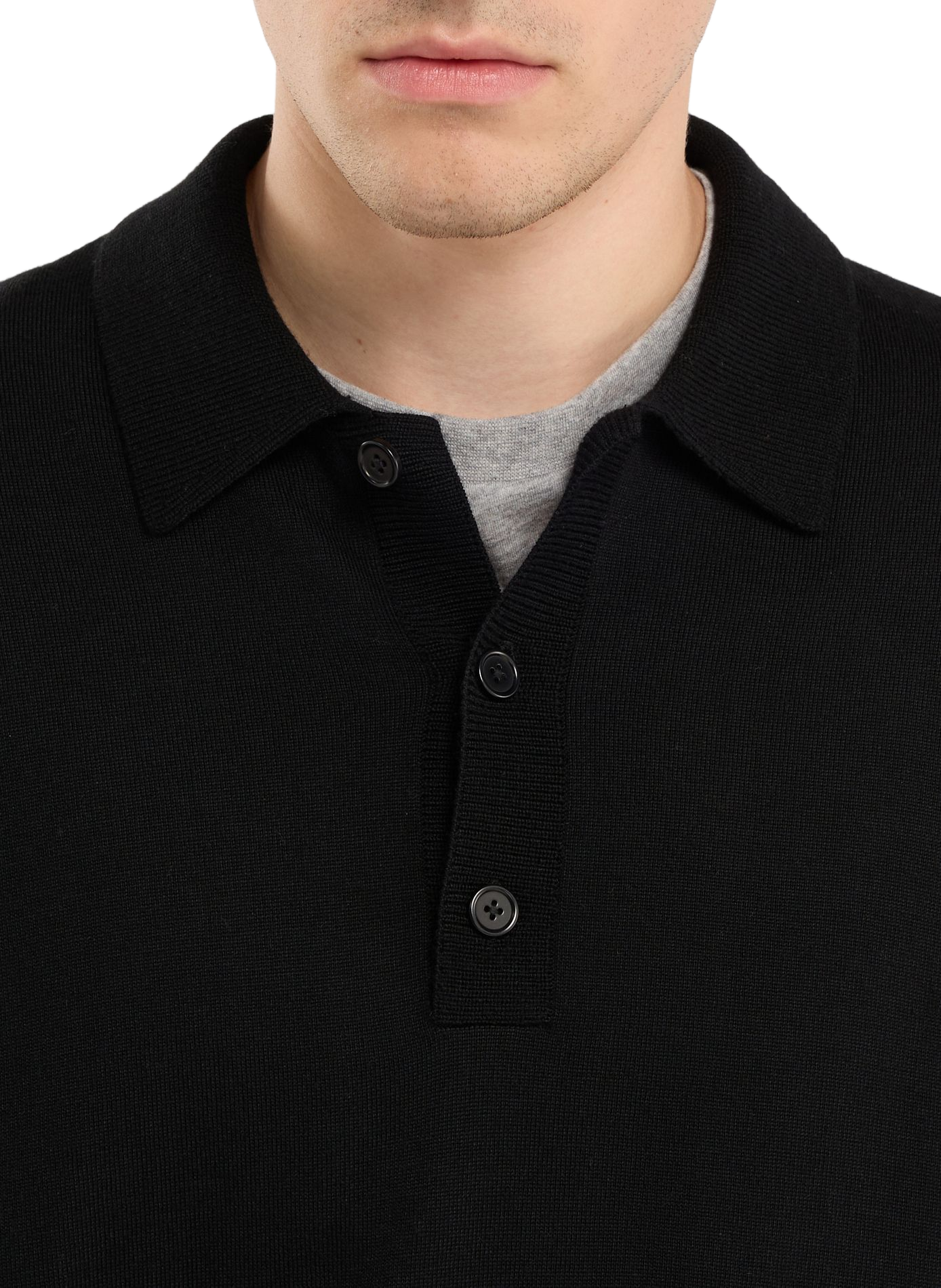 Pull Arnau en laine mérinos  | Noir SAISON 1865 Homme
