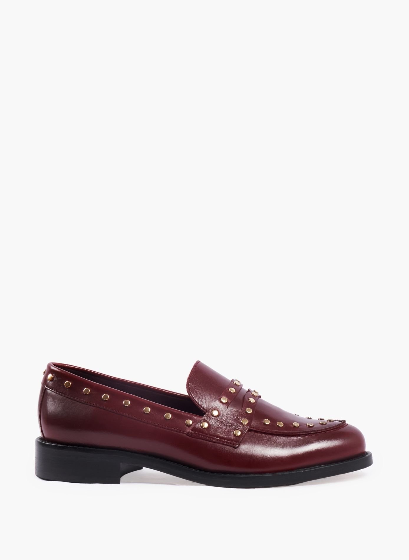 Mocassins cuir clouté JULES & JENN Rouge