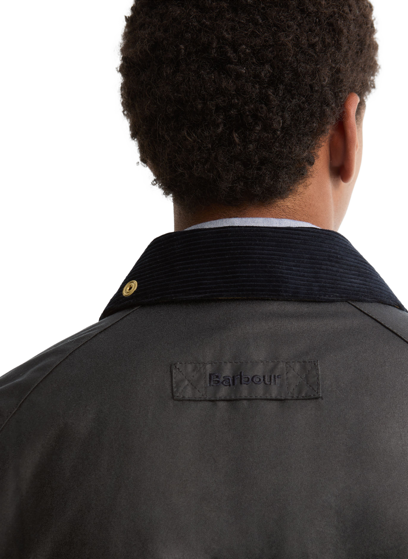 Veste col montant en coton BARBOUR Bleu