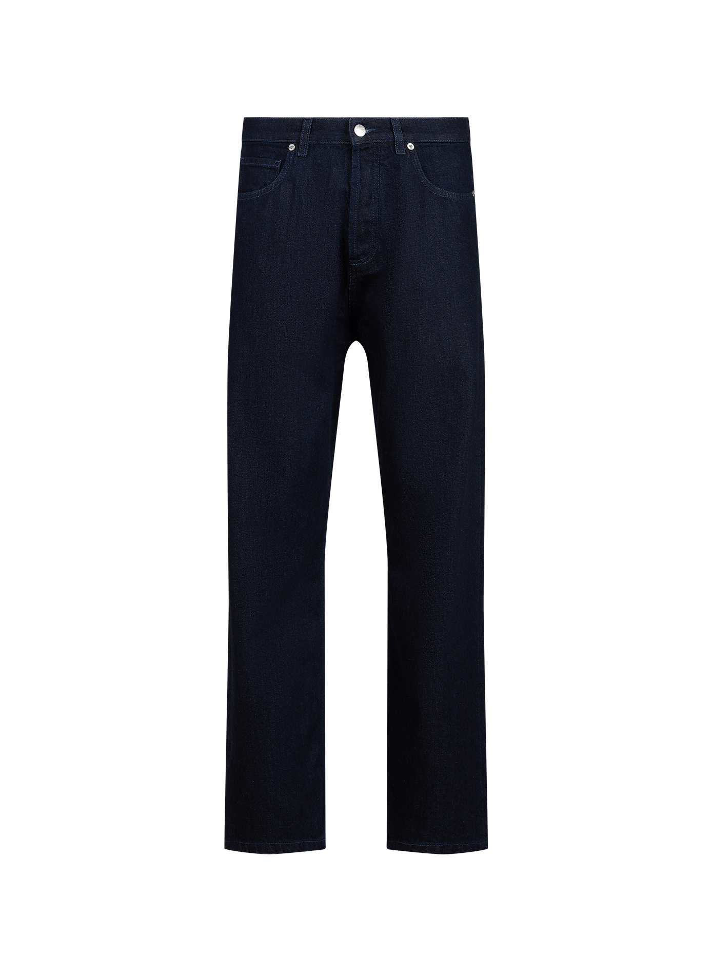 Raw wide leg cotton jeans MAISON KITSUNÉ Blue