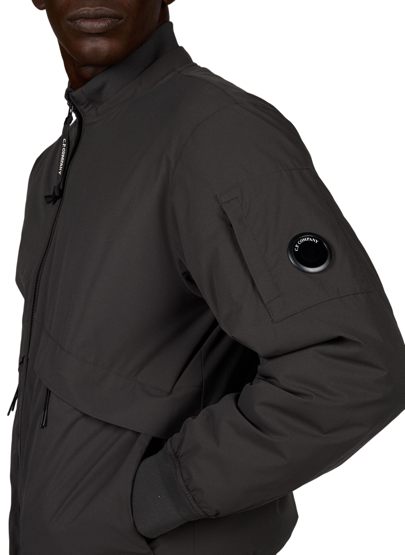 Blouson uni manches longues à col montant  CP COMPANY Gris