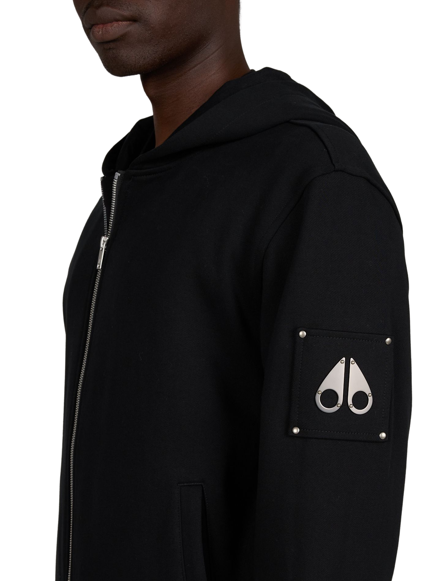 Oversized cotton hoodie sweatshirt MOOSE KNUCKLES Black