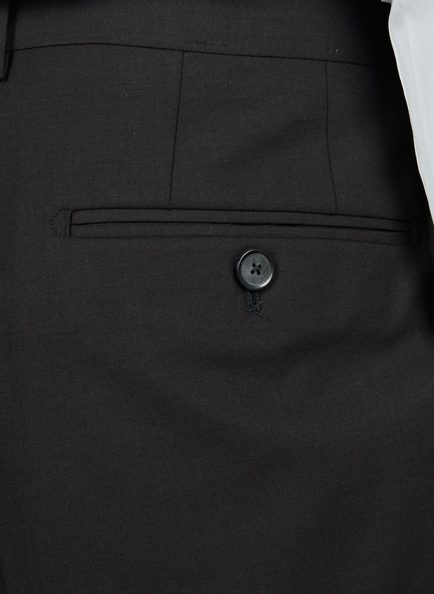 Solid wool-blend pants | Black PIERRE CARDIN Men