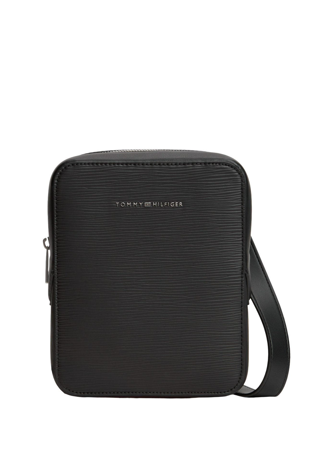Plain zippered crossbody bag TOMMY HILFIGER Black