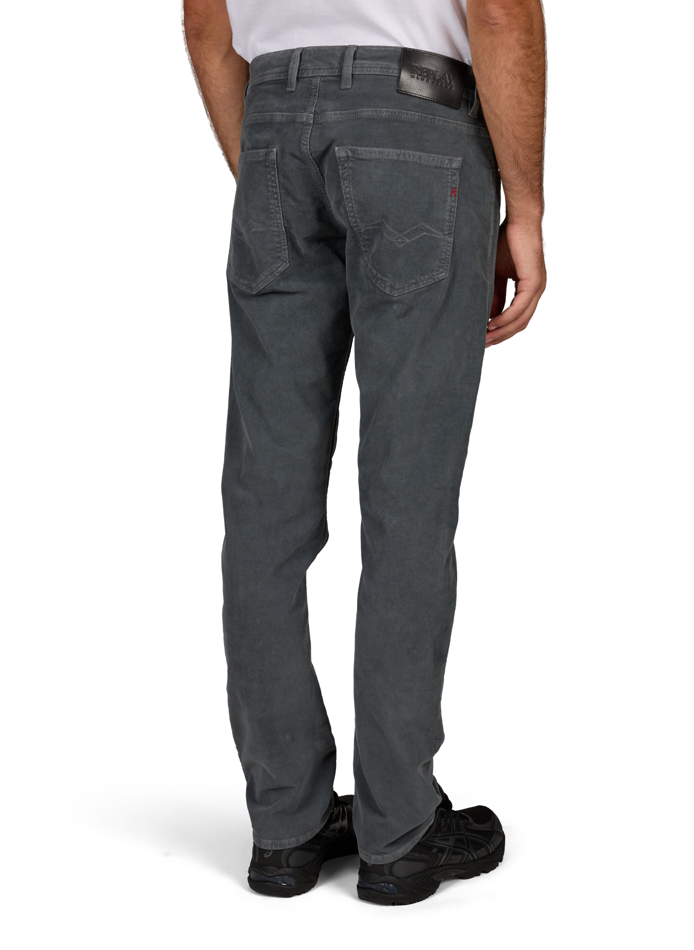 Grover straight pants in blended cotton REPLAY Grey