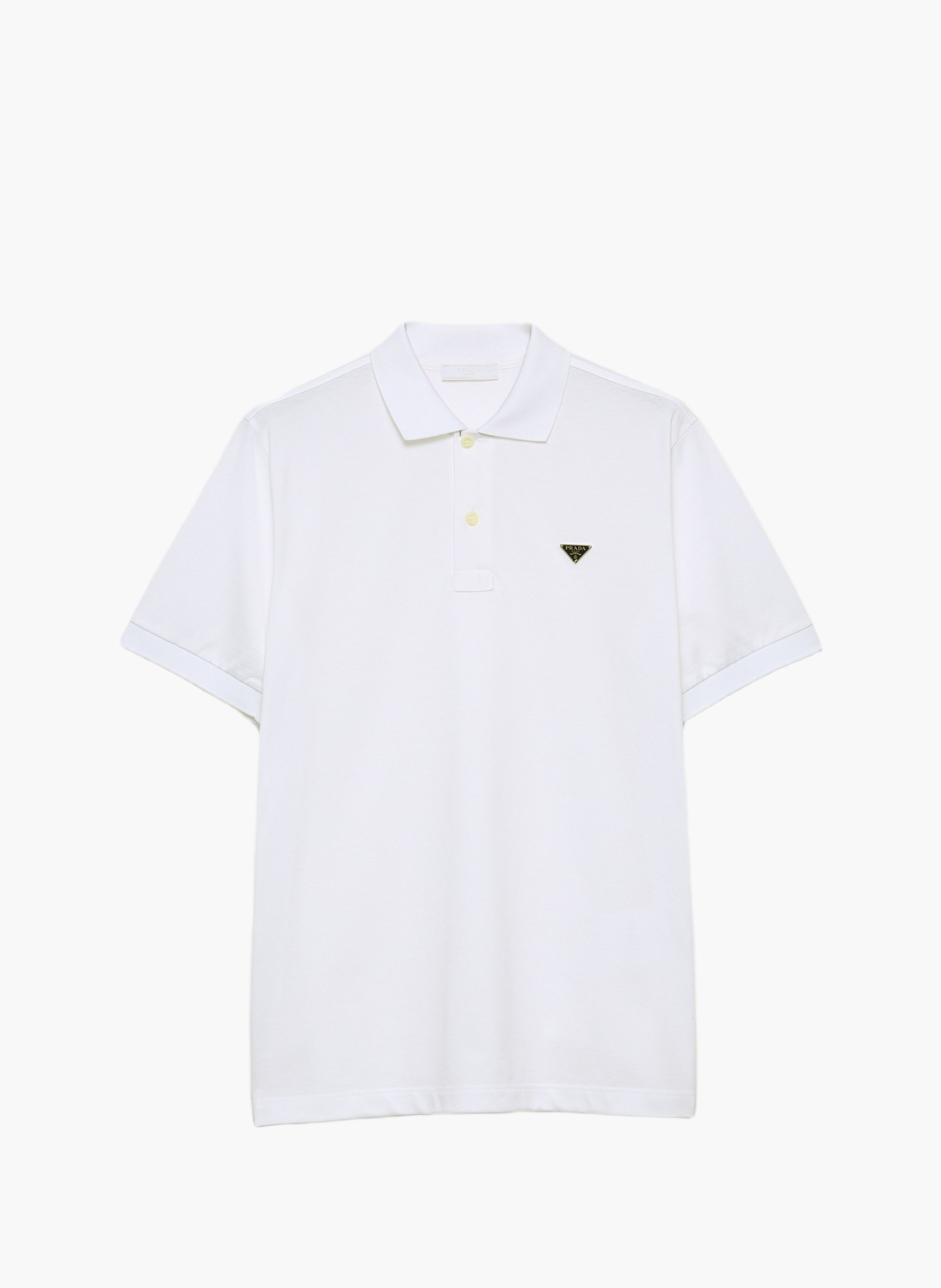 Polo en piqué PRADA Blanc
