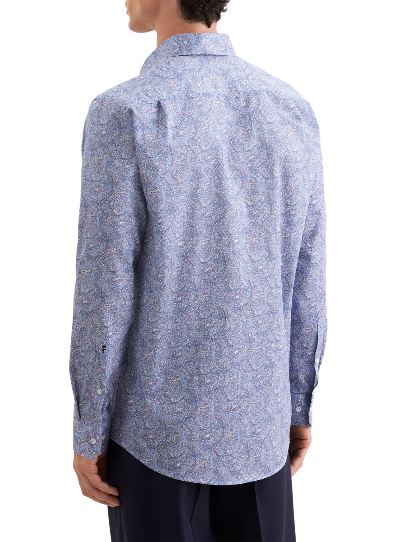 Gerade geschnittenes Hemd aus Baumwolle mit Print SEIDENSTICKER Blau