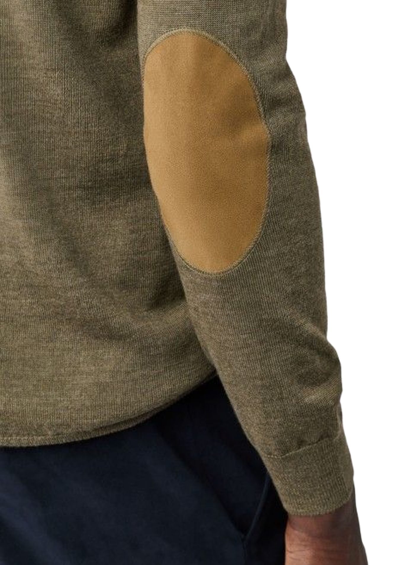Merino wool zip-neck jumper FACONNABLE Khaki