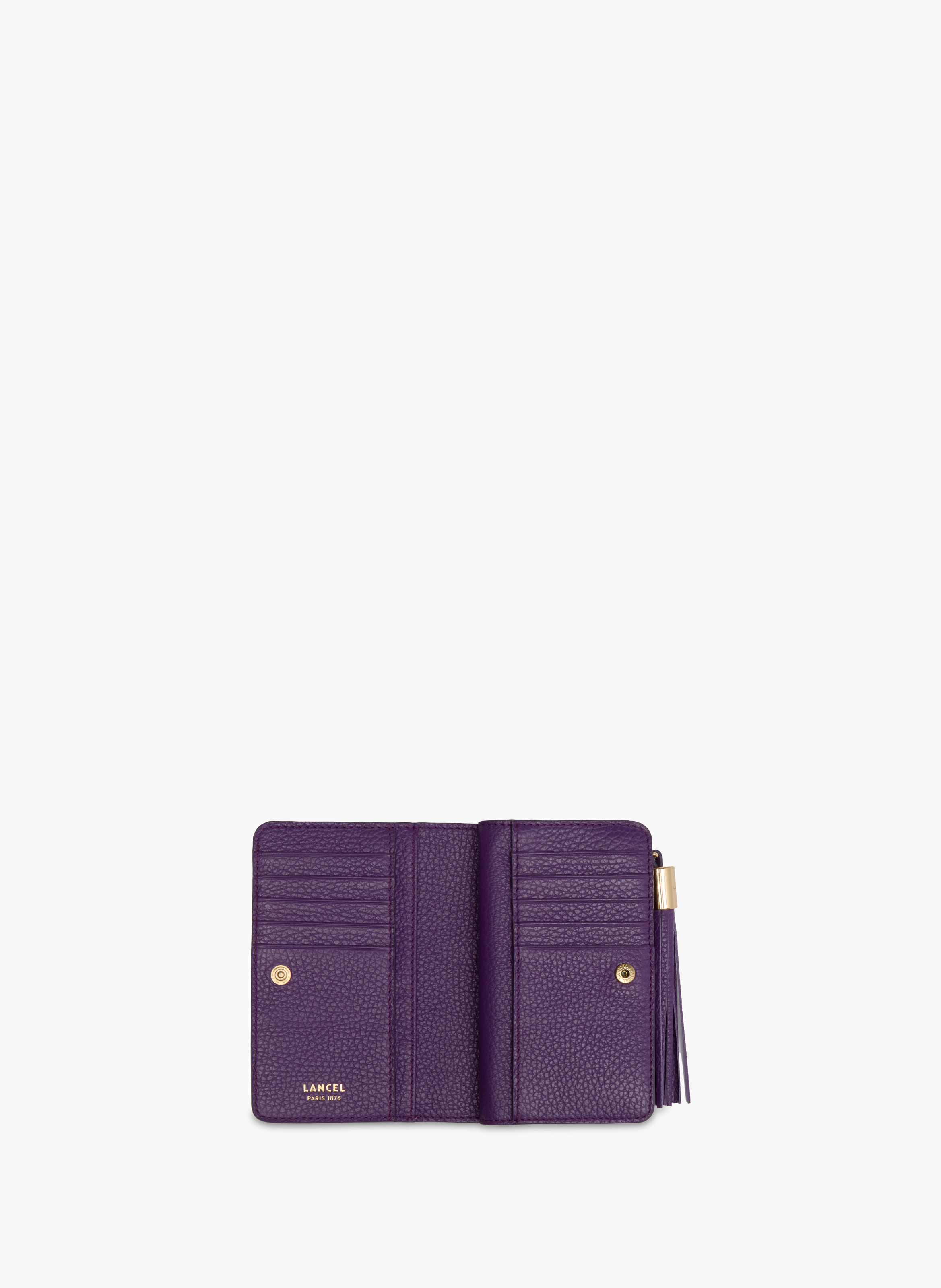 Portefeuille rectangulaire zippé premier flirt de lancel en cuir LANCEL Violet