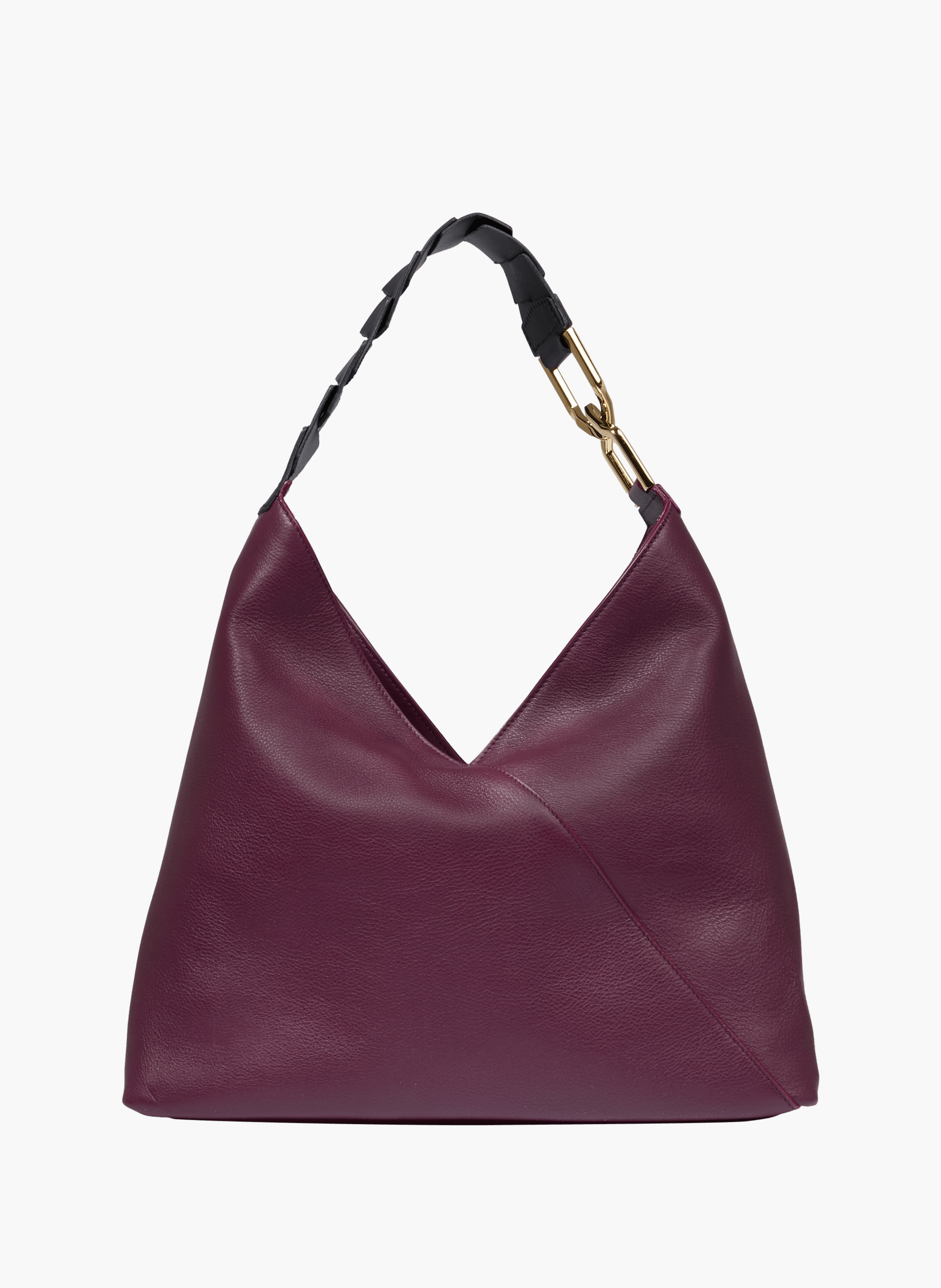 Sac hobo zippé l pagode de lancel en cuir LANCEL Violet