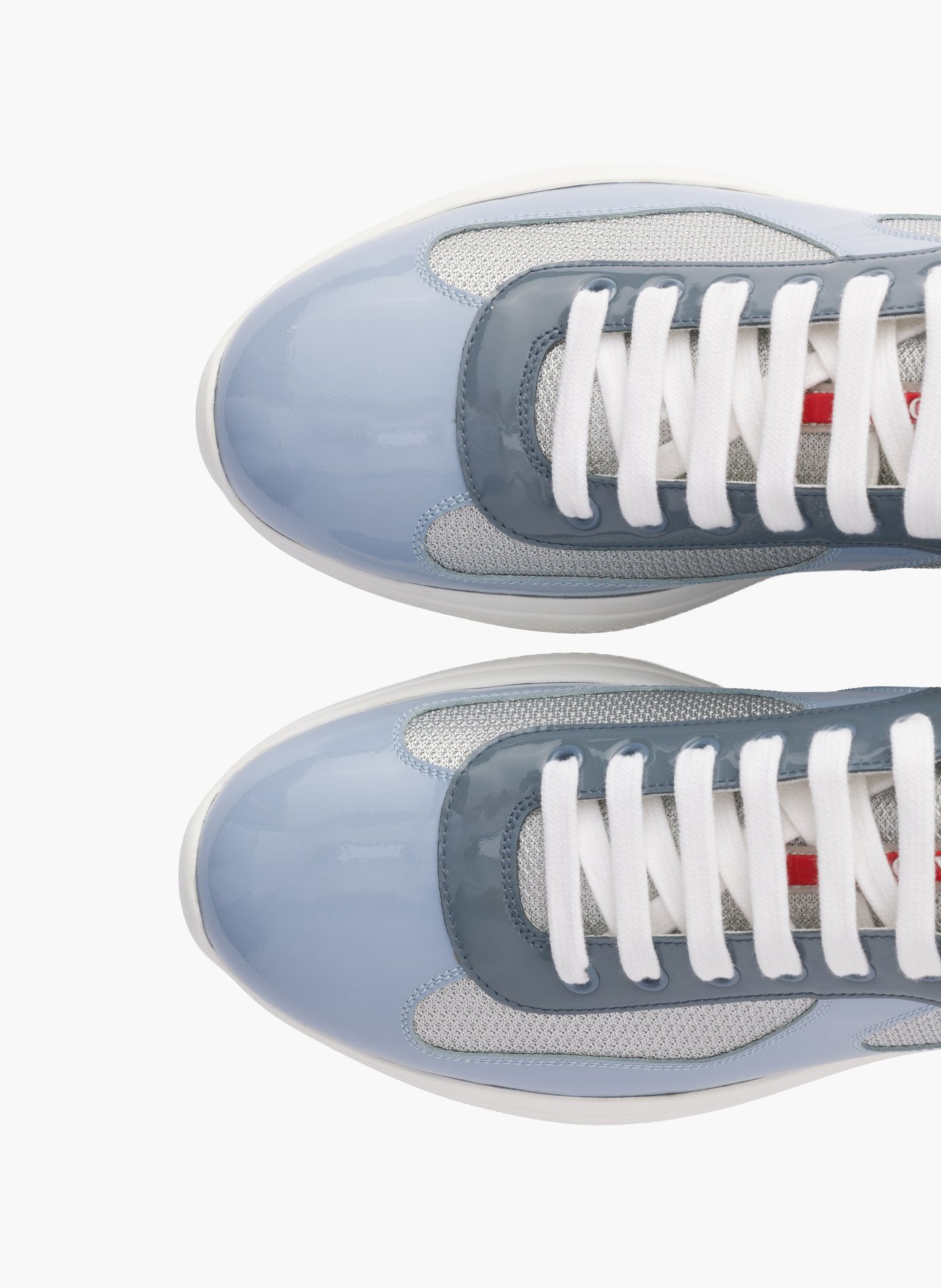 Sneakers prada america’s cup en cuir verni et tiss PRADA Bleu