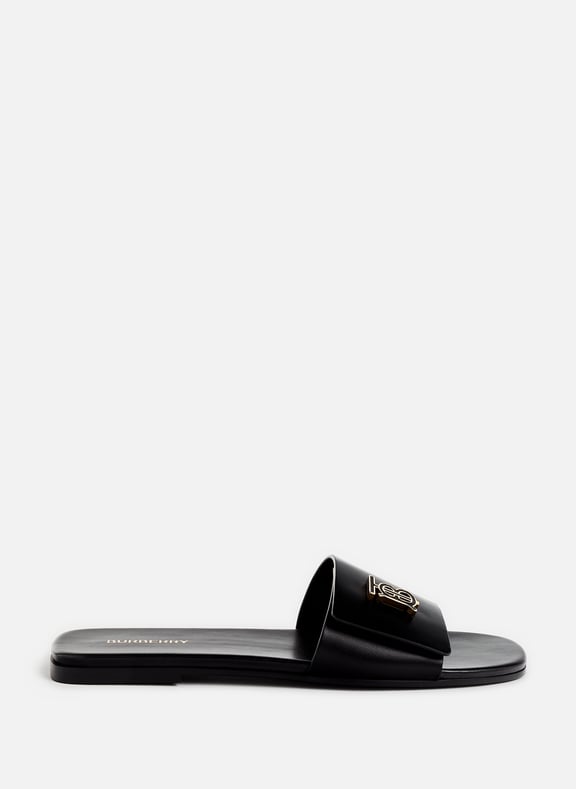 Claquettes Sloane en cuir Noir by BURBERRY BURBERRY Claquettes Sloane en cuir Noir