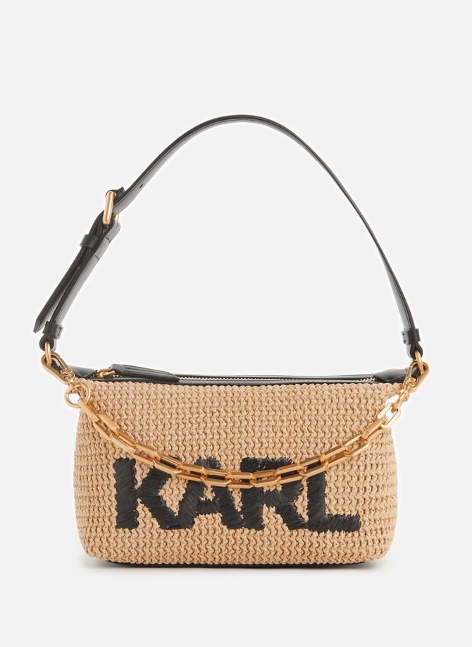 Straw-effect handbag KARL LAGERFELD