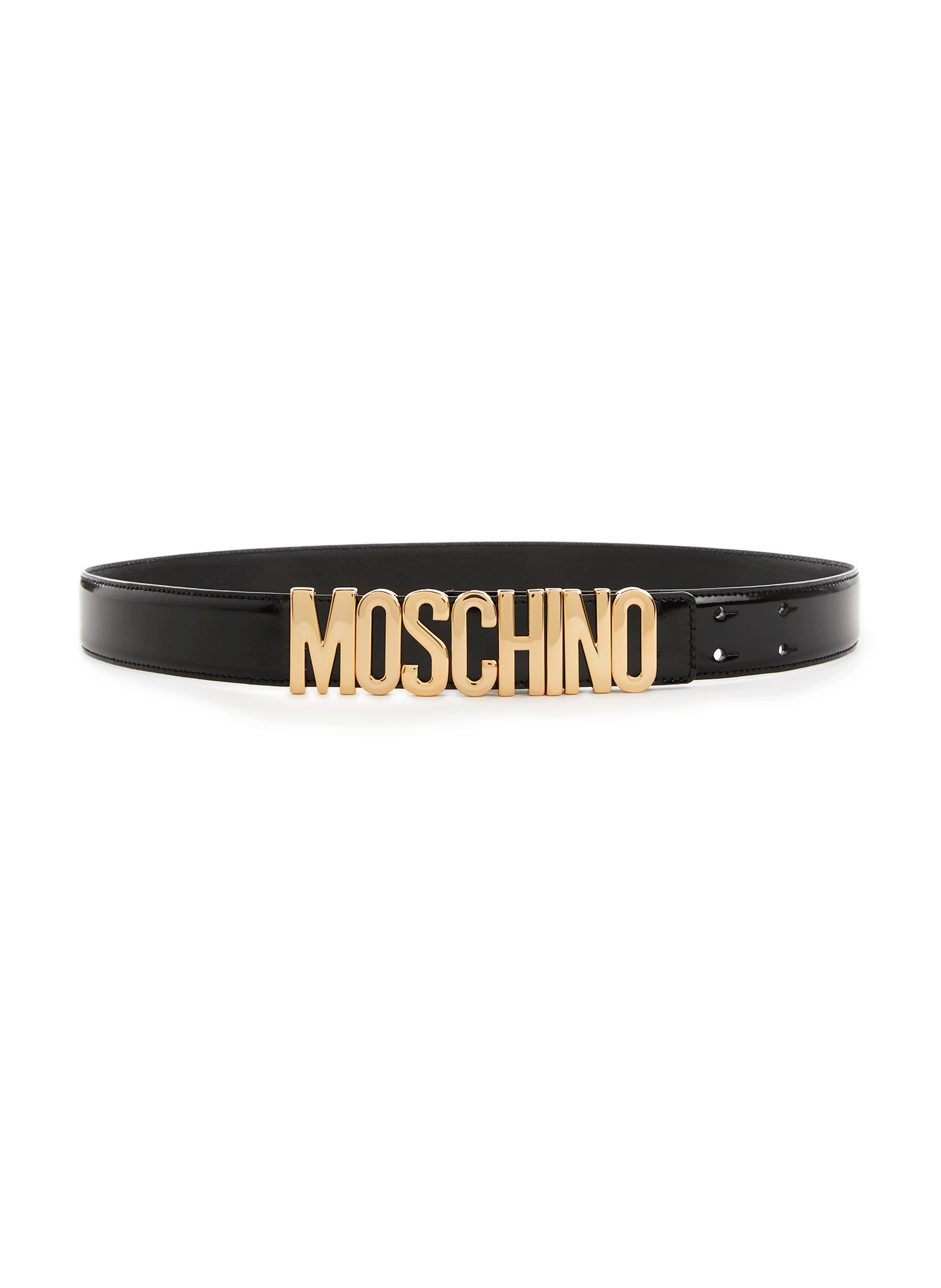 MOSCHINO Logo buckle belt Black