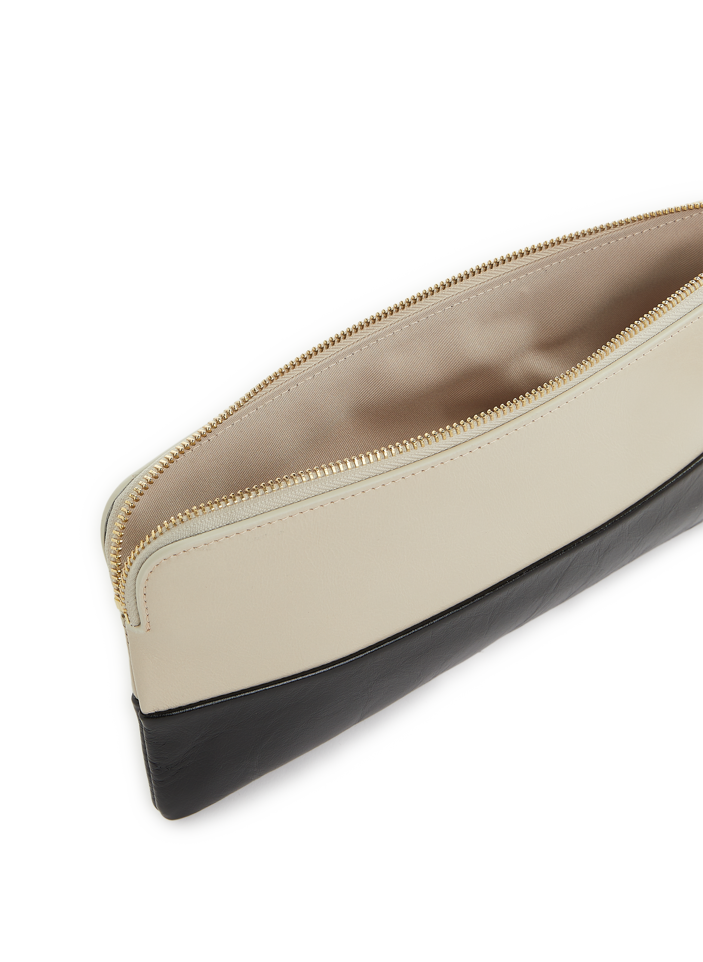 Two-tone leather clutch Multicolour