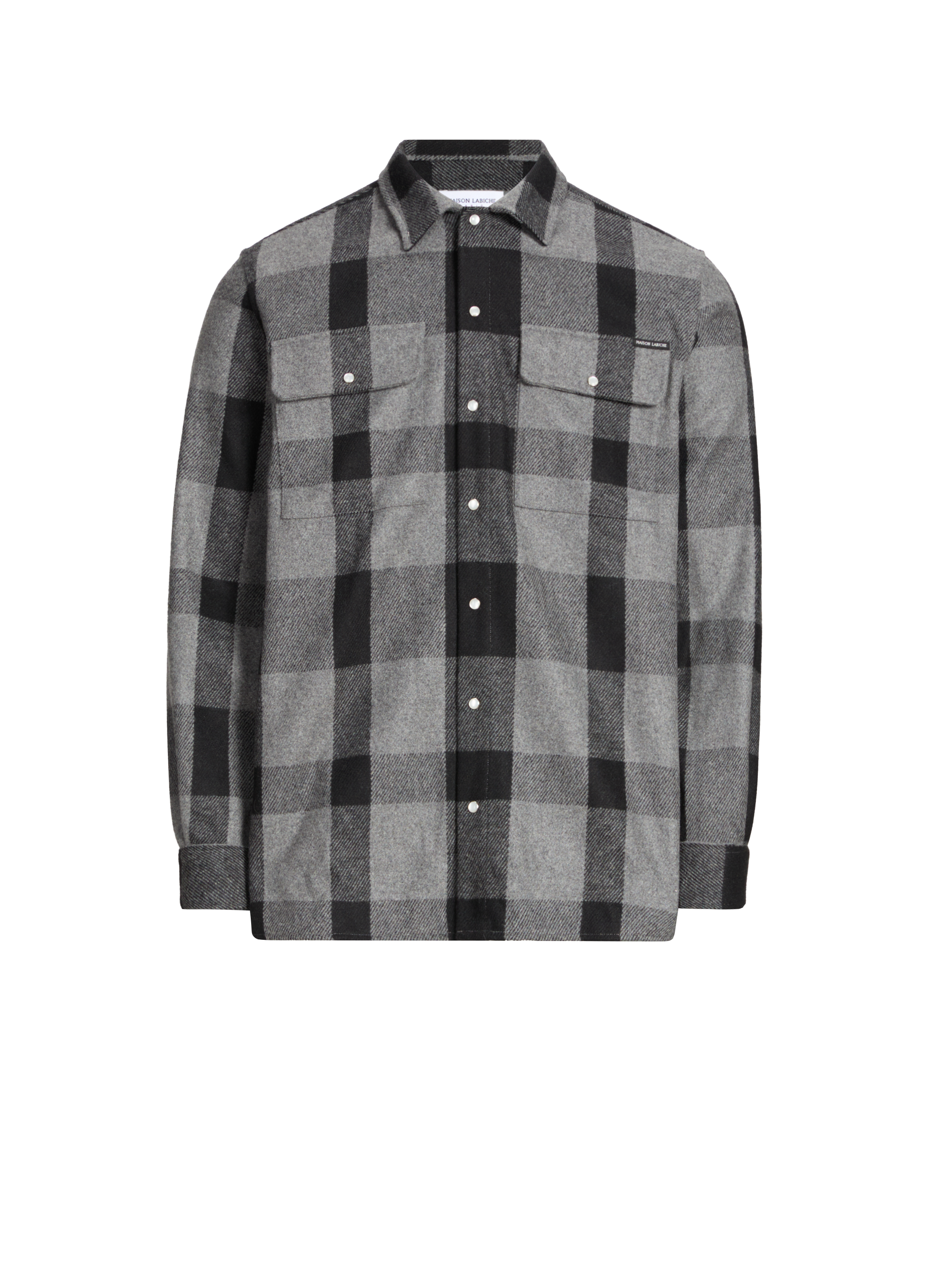 MAISON LABICHE Chemise à carreaux  Gris