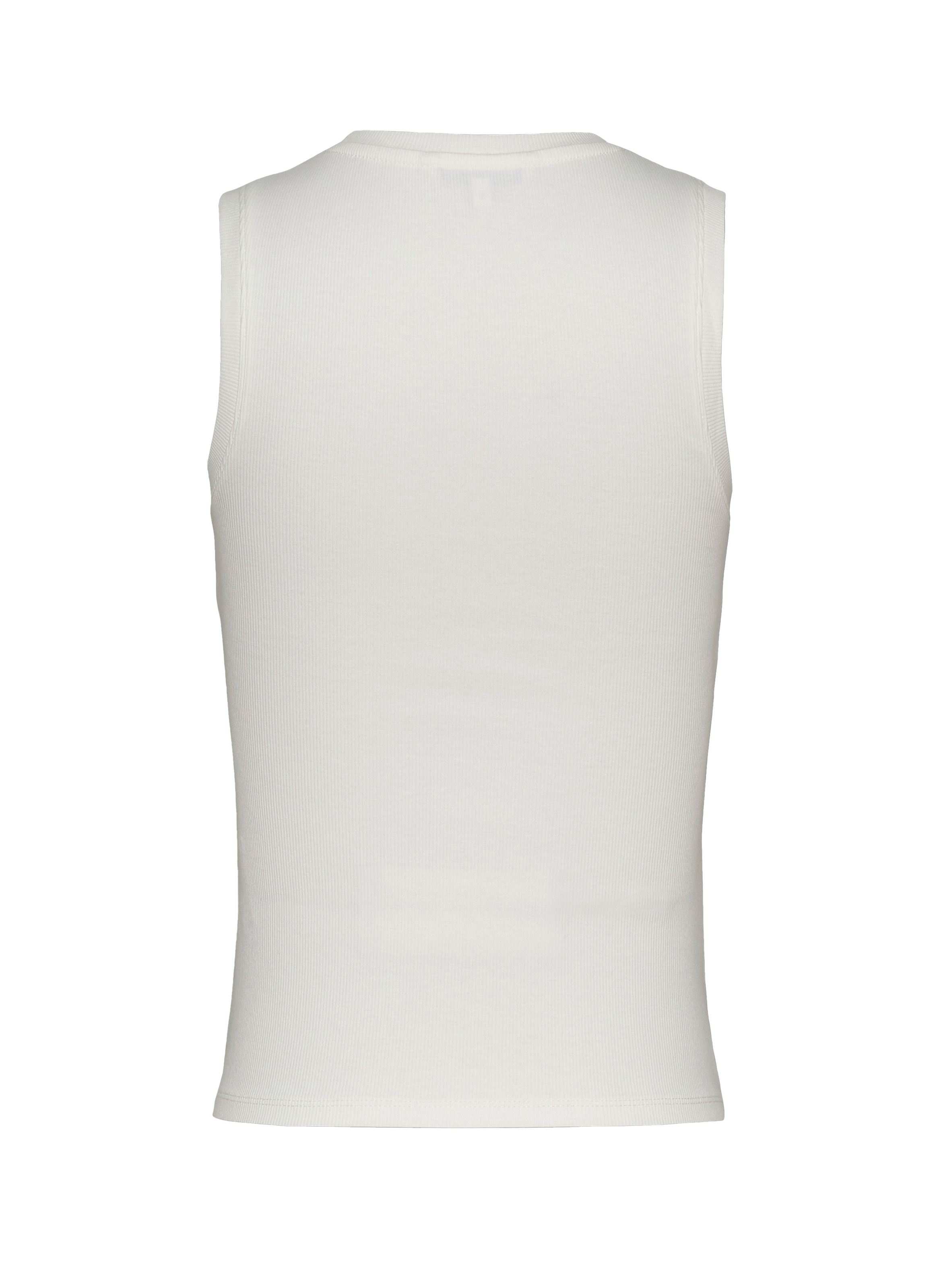 Ribbed cotton top TOMMY HILFIGER White