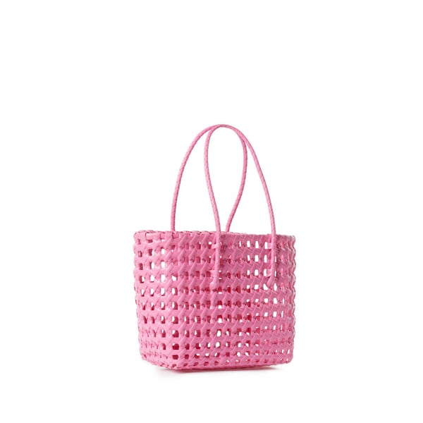 Au Printemps Paris Sac Cabas Tressé In Pink