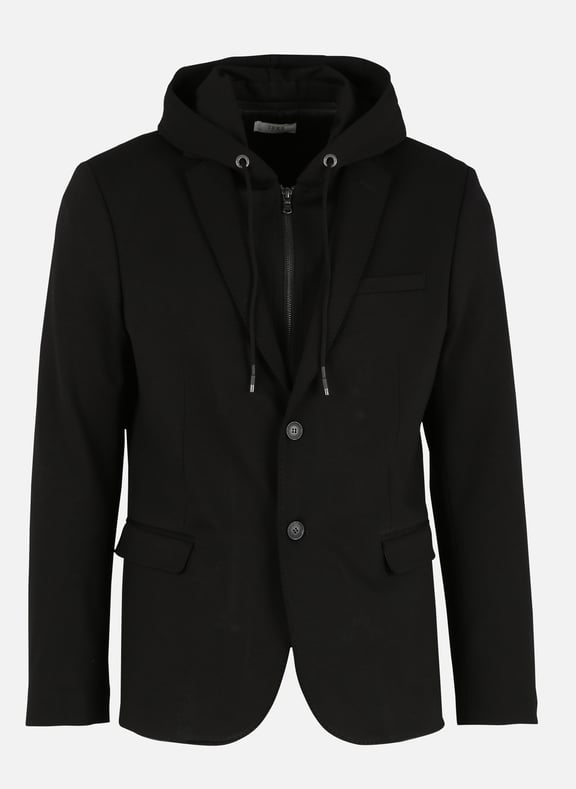 Veste col classique à capuche Noir by IKKS IKKS Veste col classique à capuche Noir