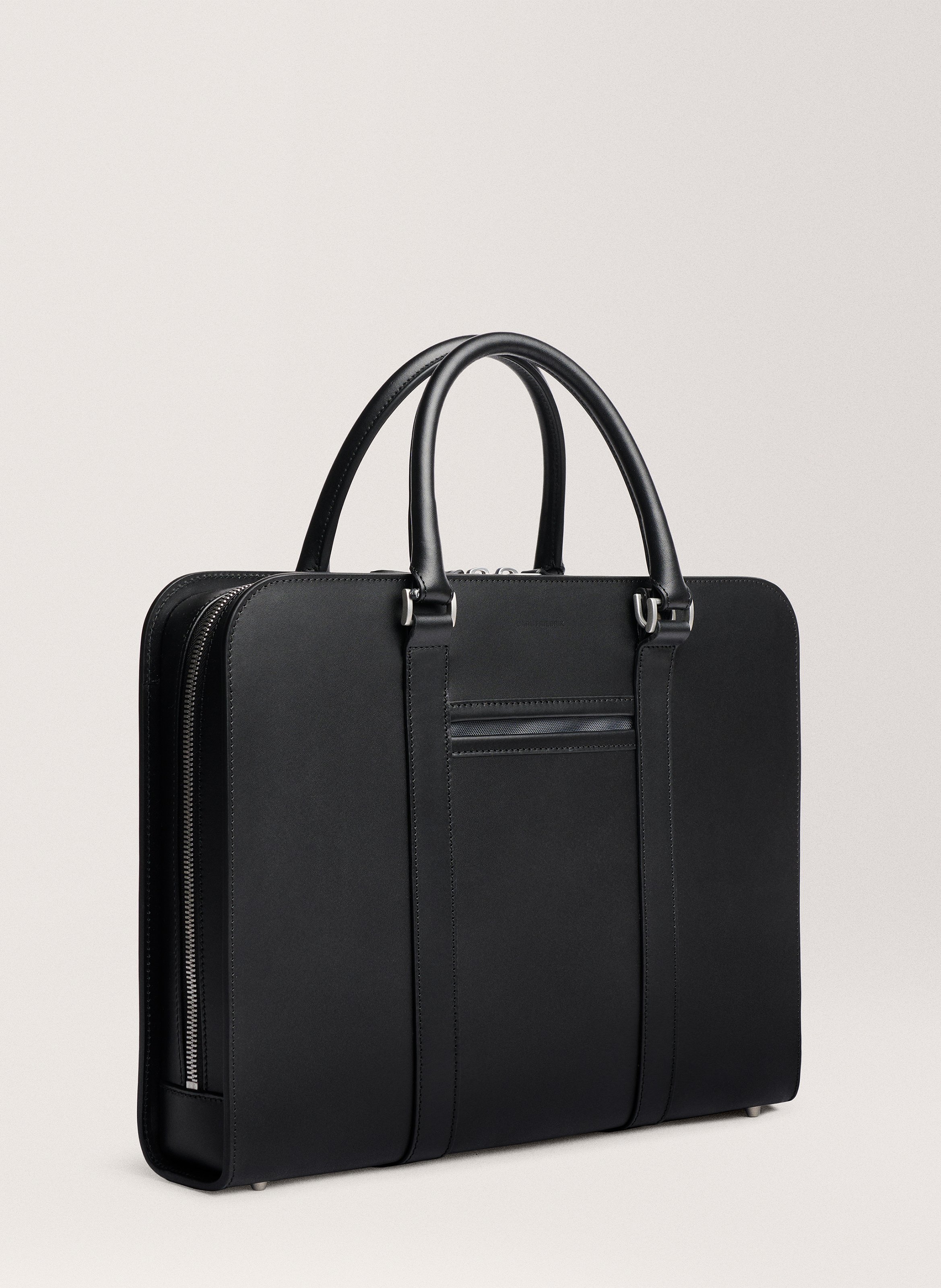 Porte-documents 'Palissy Briefcase' en cuir vachetta CARL FRIEDRIK Noir