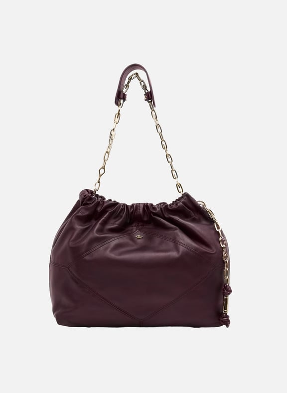 Sac porté épaule en cuir june tote Rouge by BA&SH BA&SH Sac porté épaule en cuir june tote Rouge