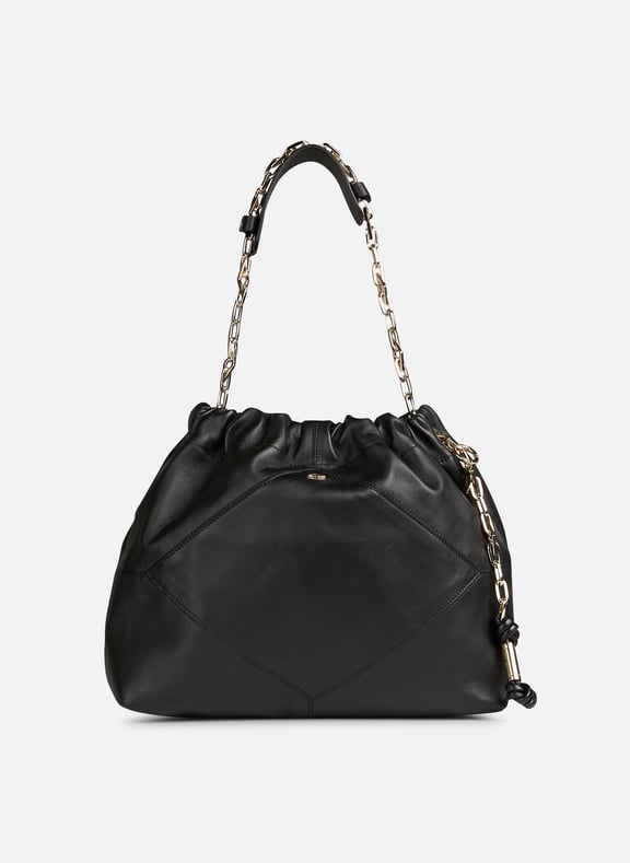 Sac porté épaule froissé june tote Noir by BA&SH BA&SH Sac porté épaule froissé june tote Noir
