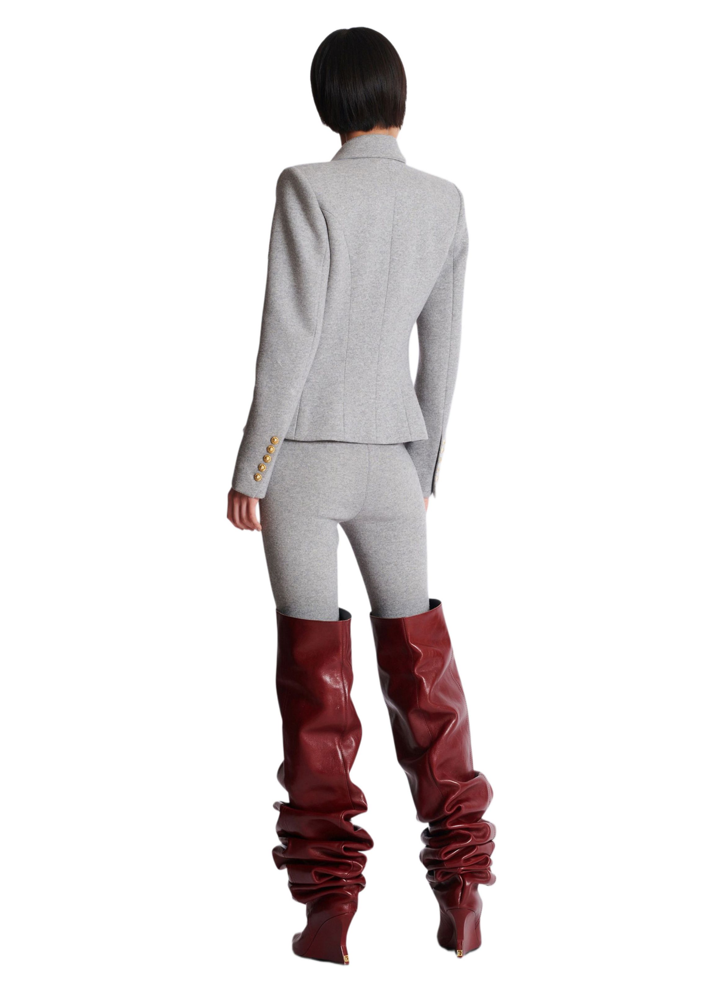 Veste 6 boutons en jersey de coton BALMAIN Gris