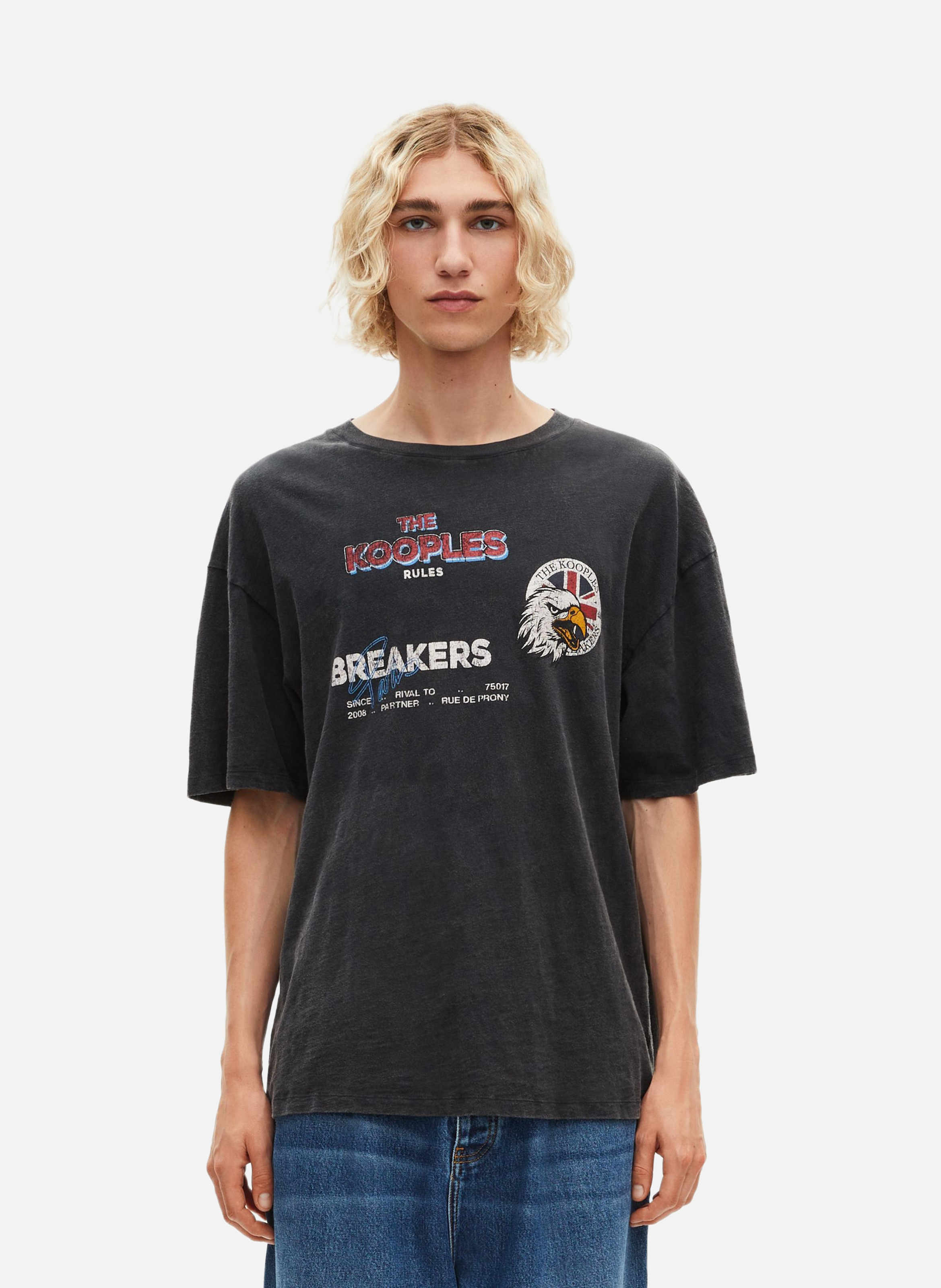 T-shirt avec sérigraphie 'rules breakers' THE KOOPLES Noir