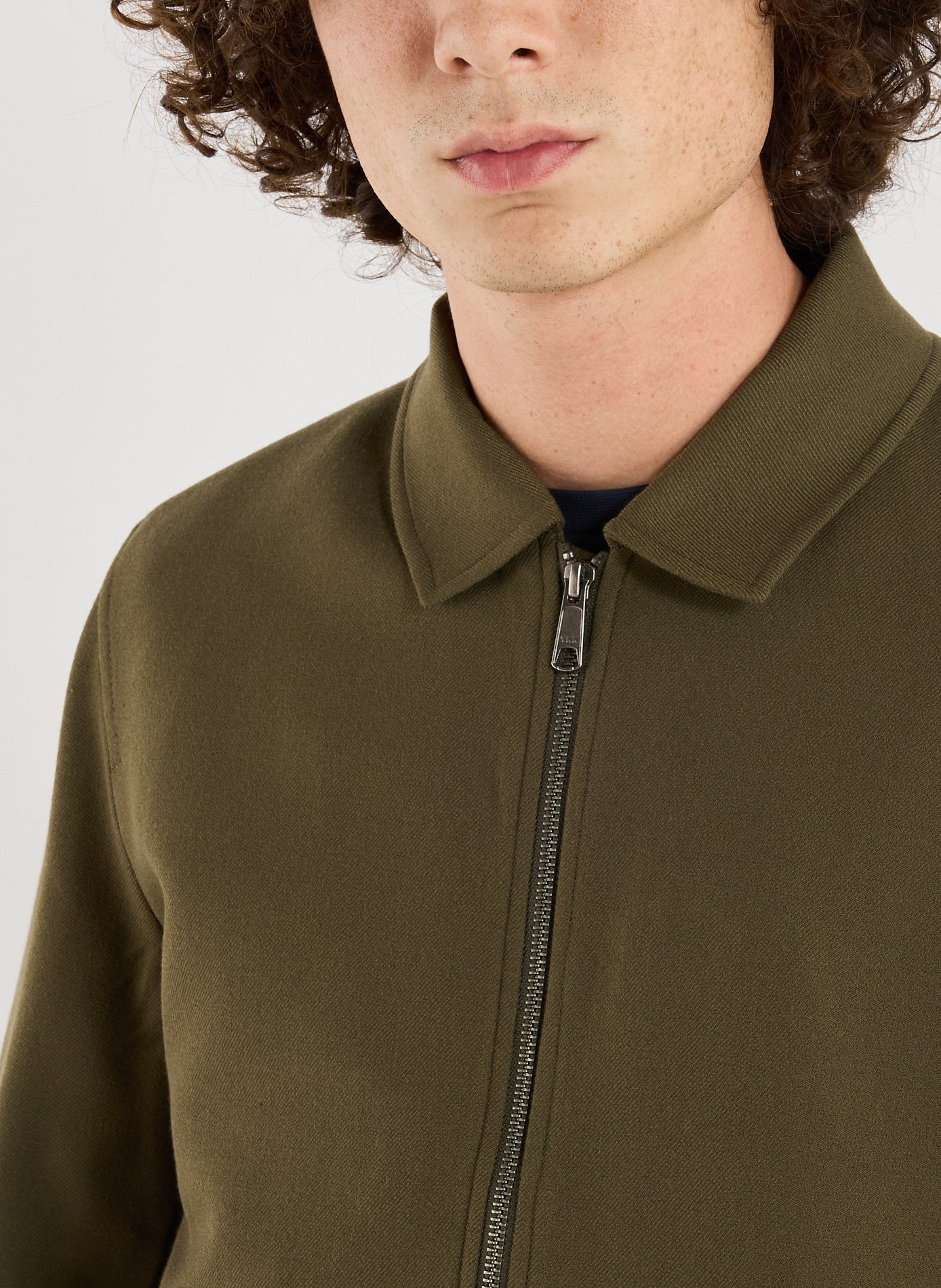Blouson uni à col classique LES DEUX Vert