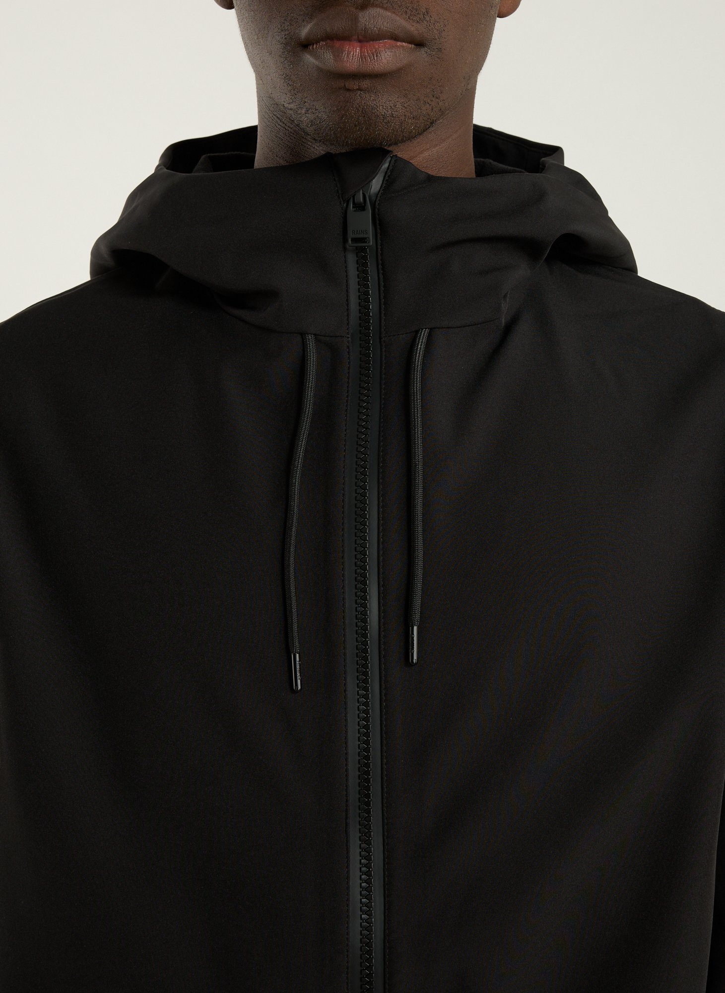 Hooded knit sweater RAINS Black