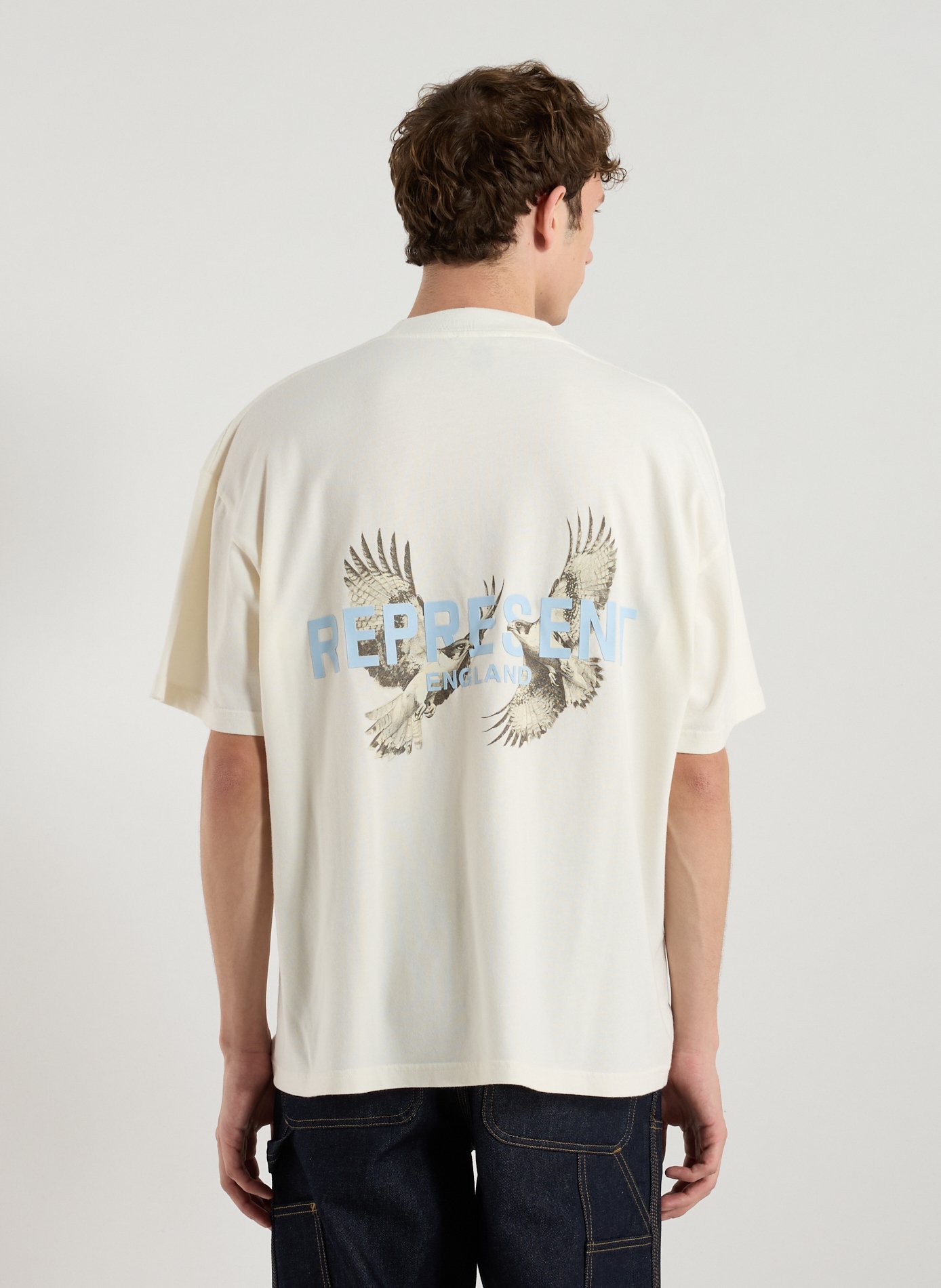 Biker-style cotton t-shirt REPRESENT White