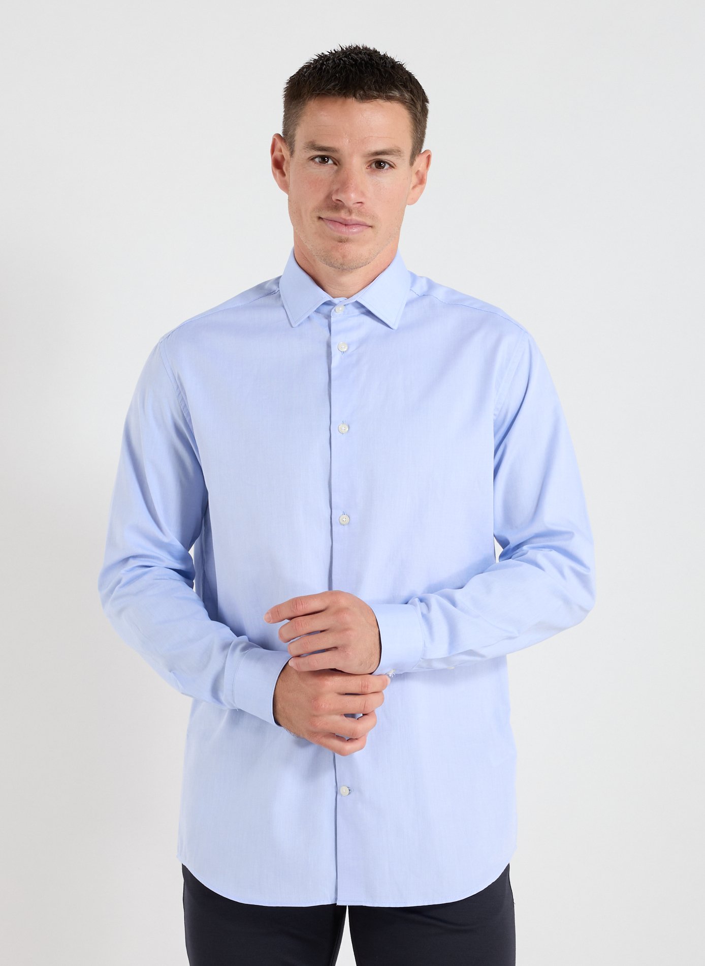 Straight Goot cotton shirt AU PRINTEMPS PARIS Blue
