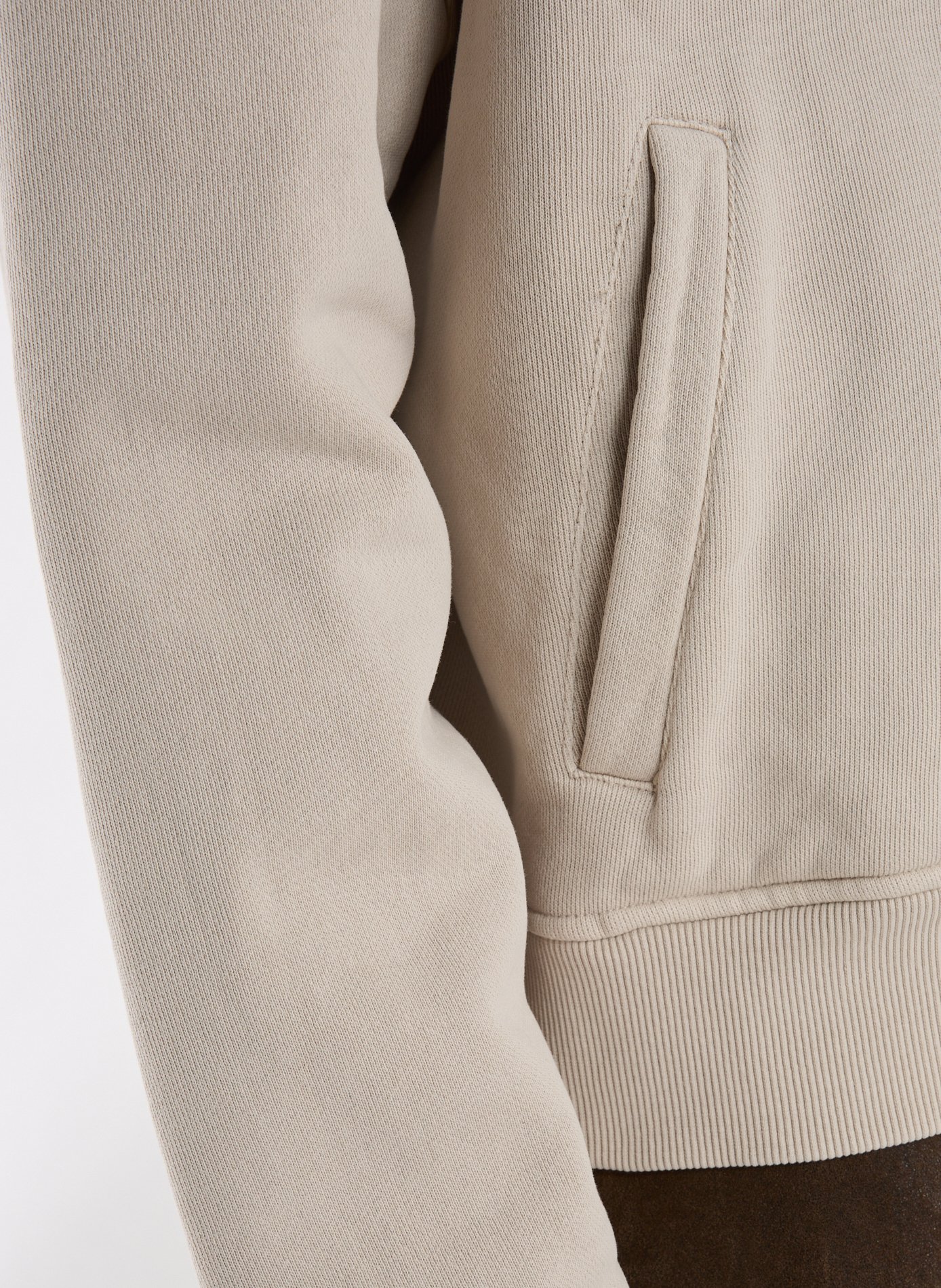 Sweatshirt zippé en coton ENTIRE STUDIOS Beige