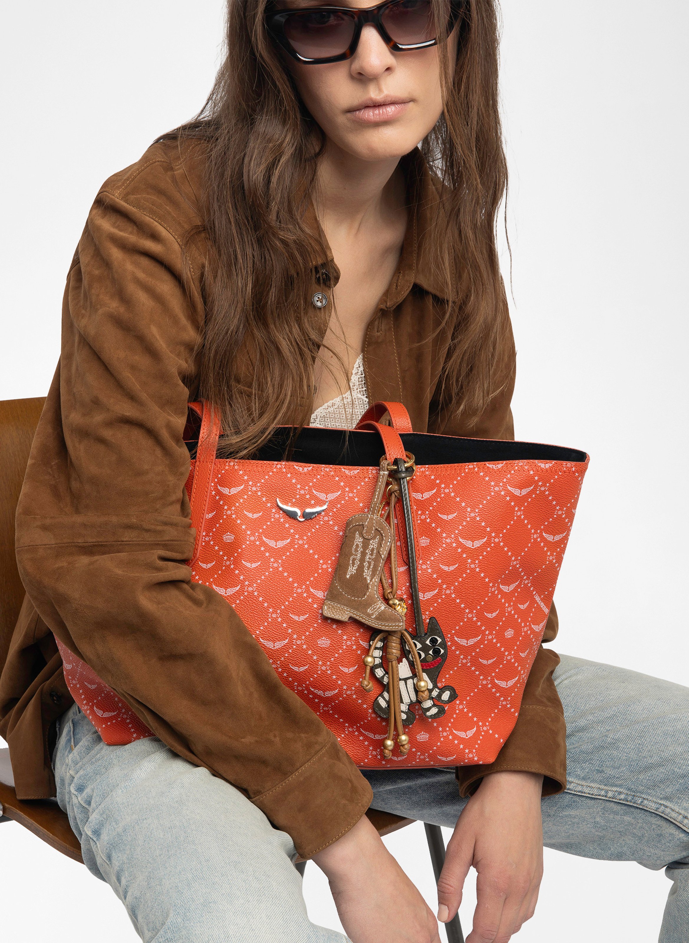 Cabas en cuir z shopper ZADIG&VOLTAIRE Orange