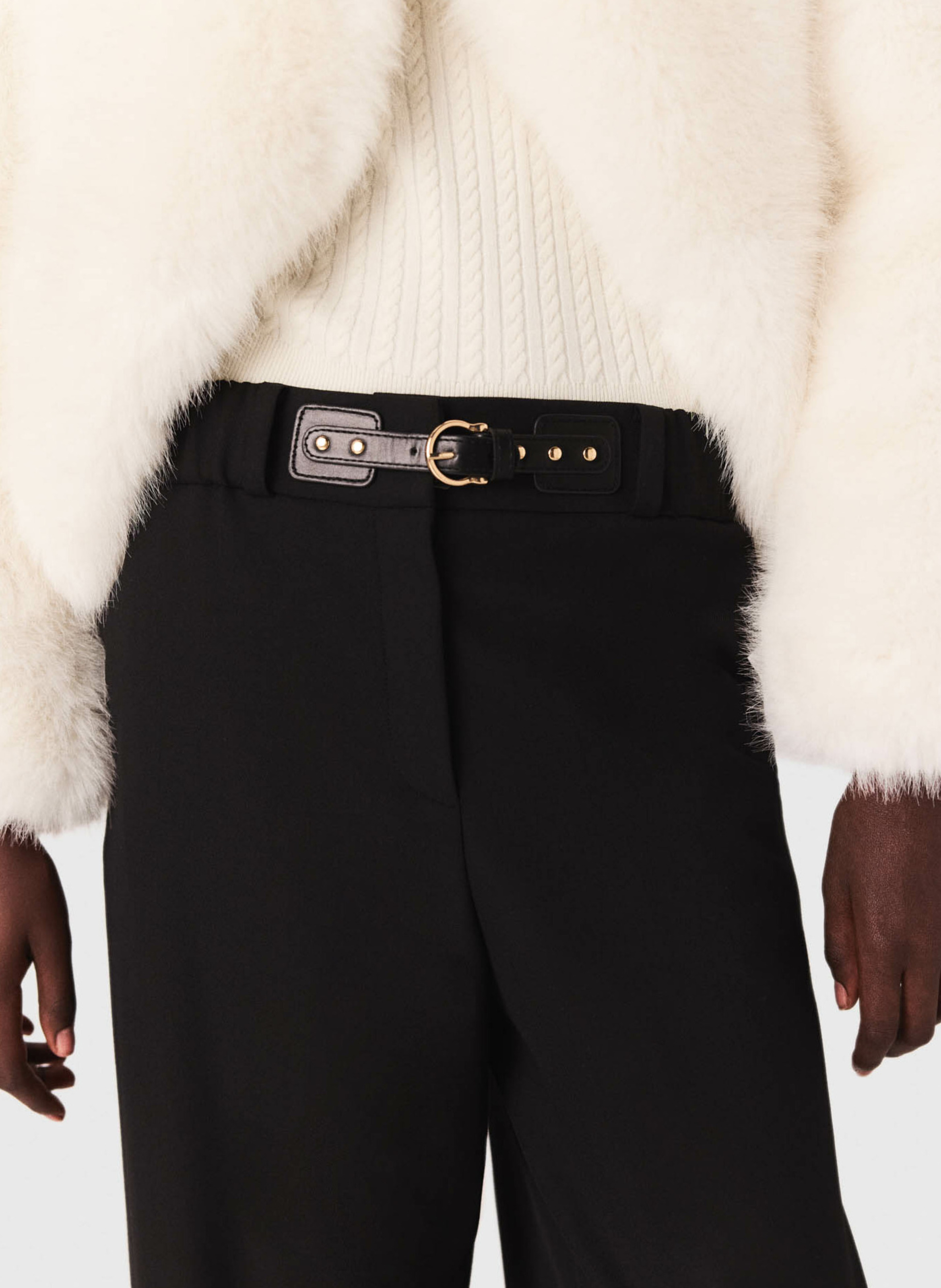 Pantalon large MAJE Noir