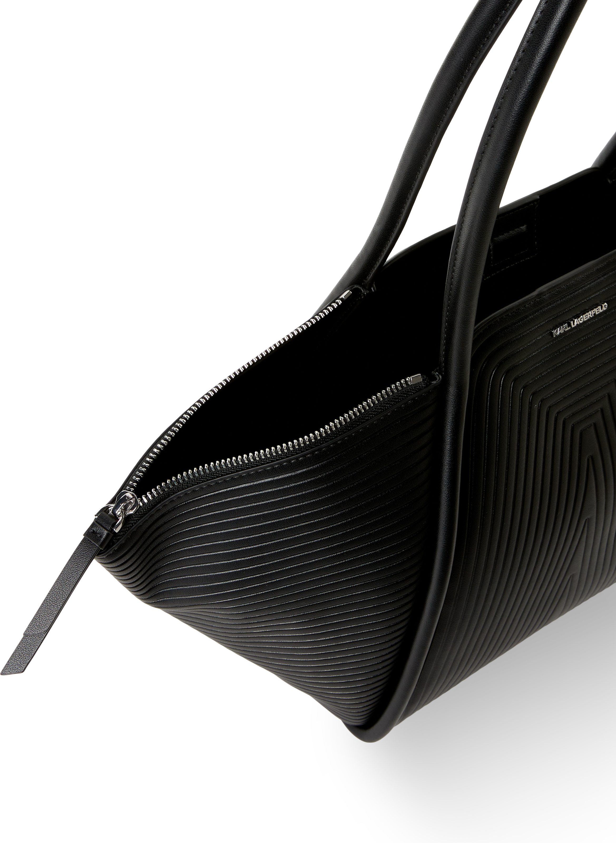 Zippered shoulder bag KARL LAGERFELD Black