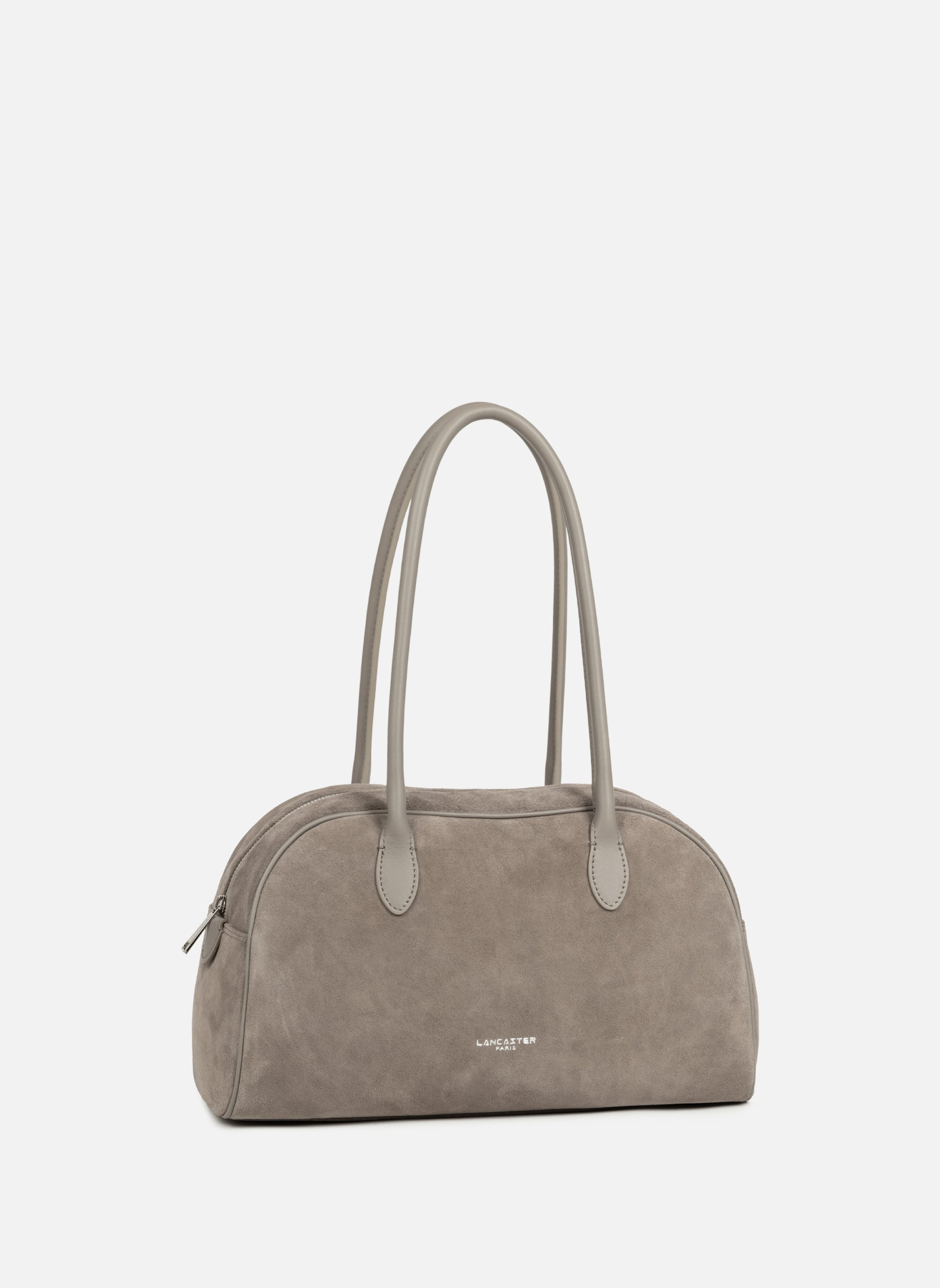 Grand sac cabas épaule - suède LANCASTER Gris