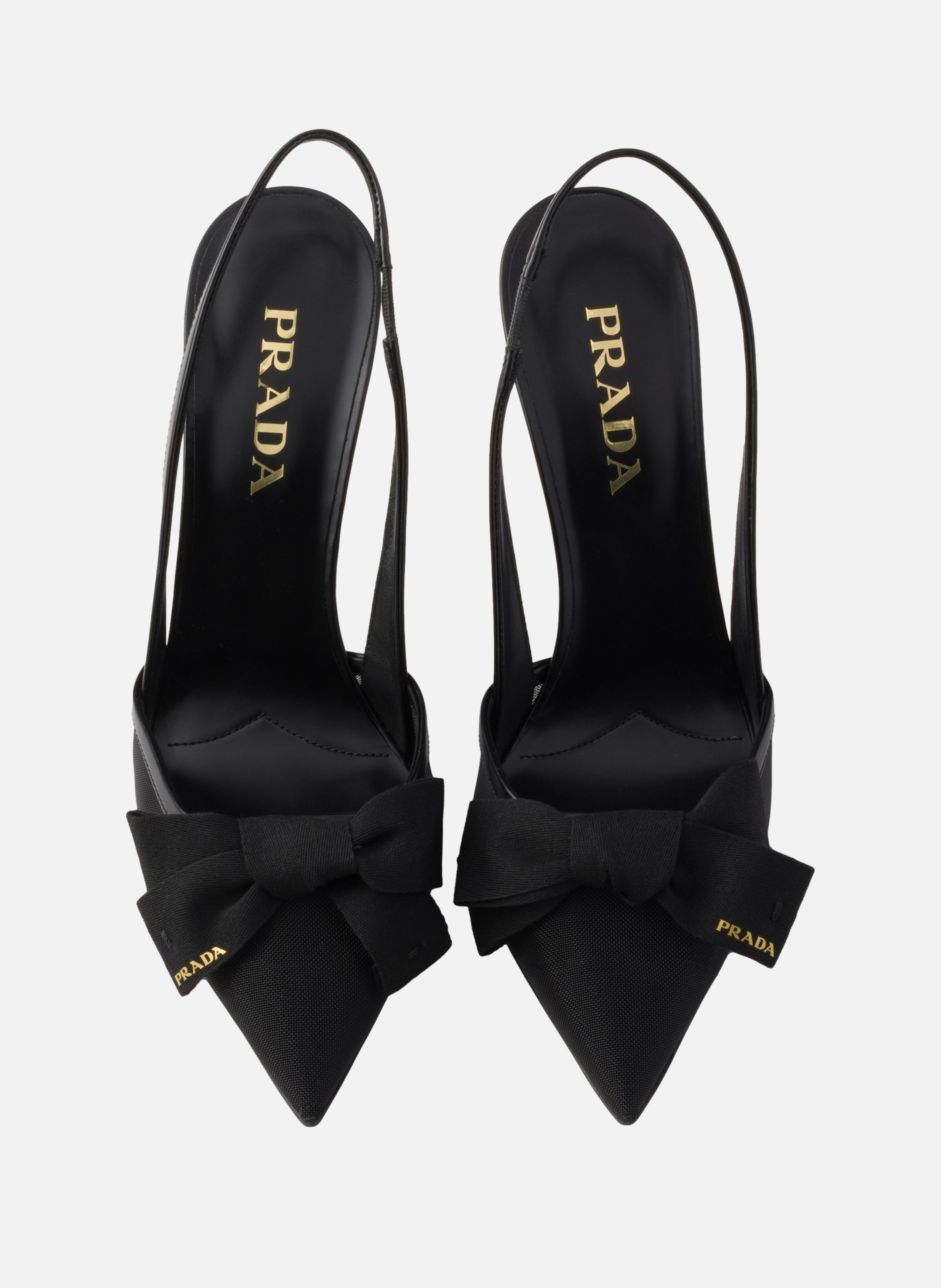 Escarpins à bride arrière en mesh PRADA Noir