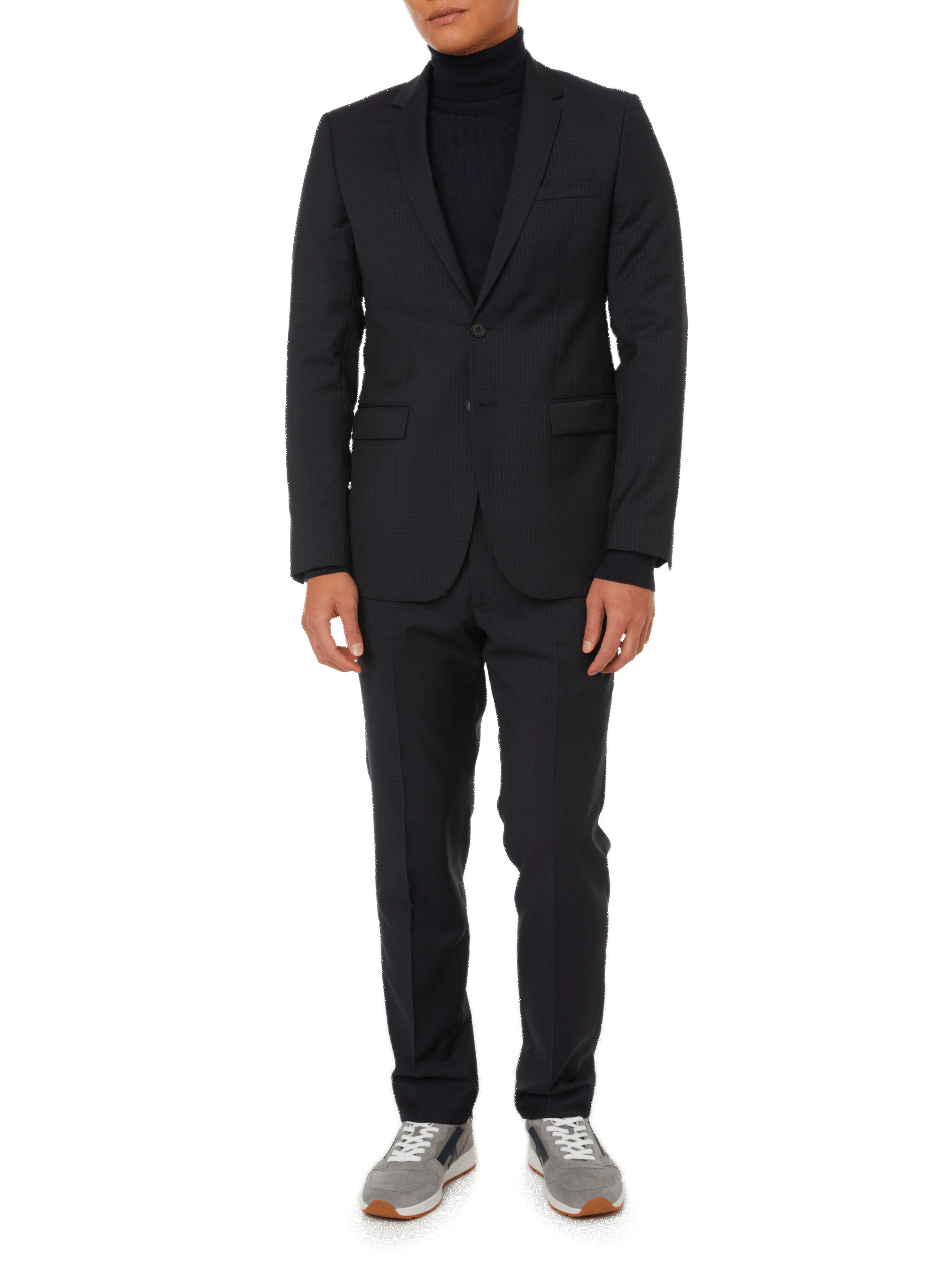 Wool check suit jacket SAISON 1865 Blue